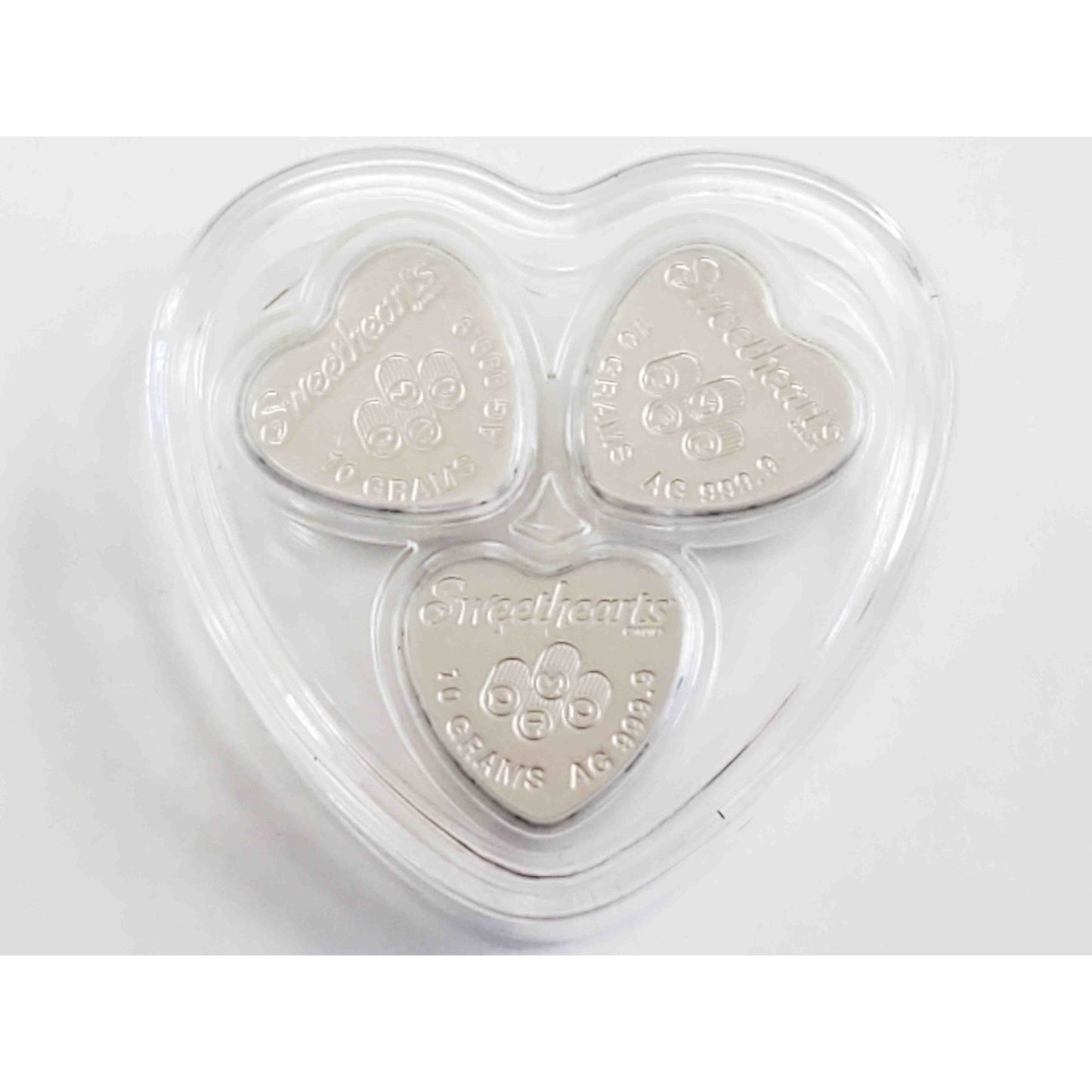 2021 PAMP Sweethearts Limited Edition .999 Fine Silver Heart Candies 30 Grams