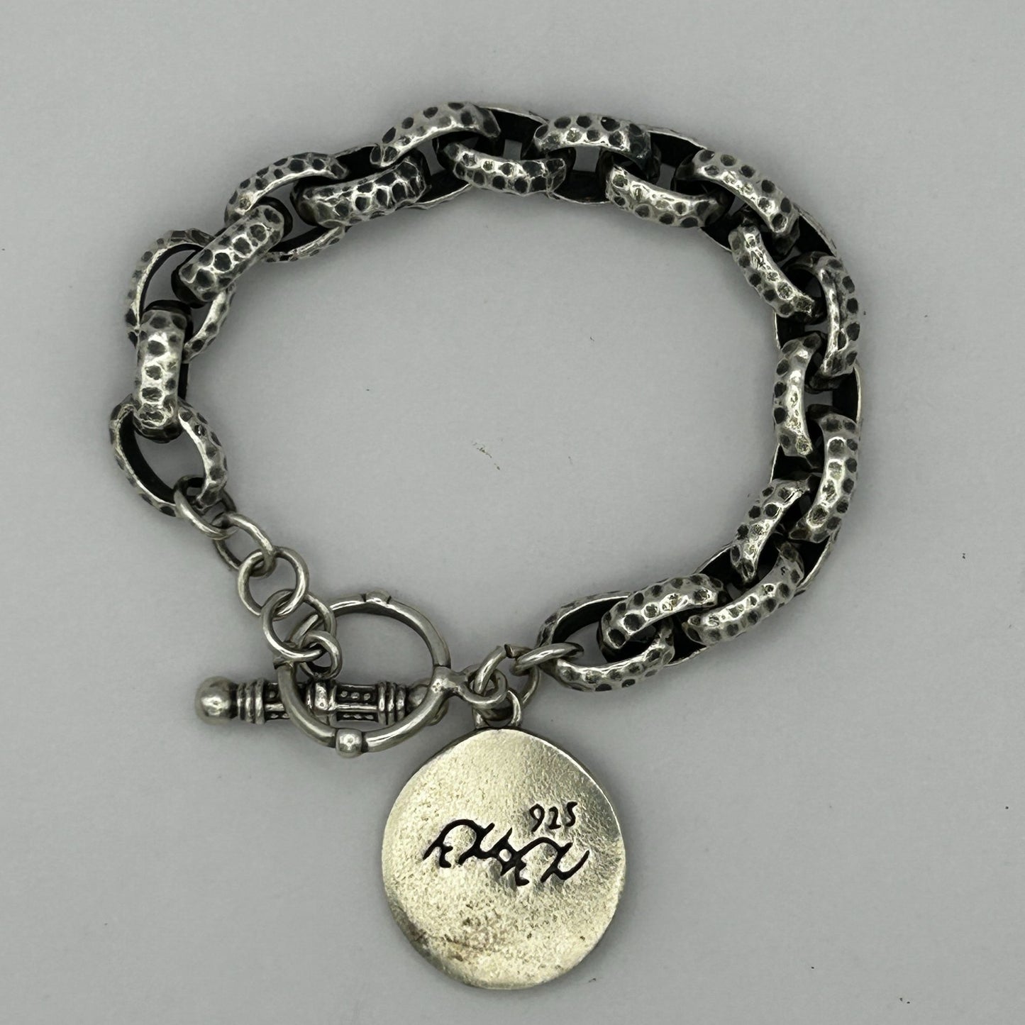 Exex Sterling Silver Sunflower Toggle Clasp Bracelet By Claudia Agudelo
