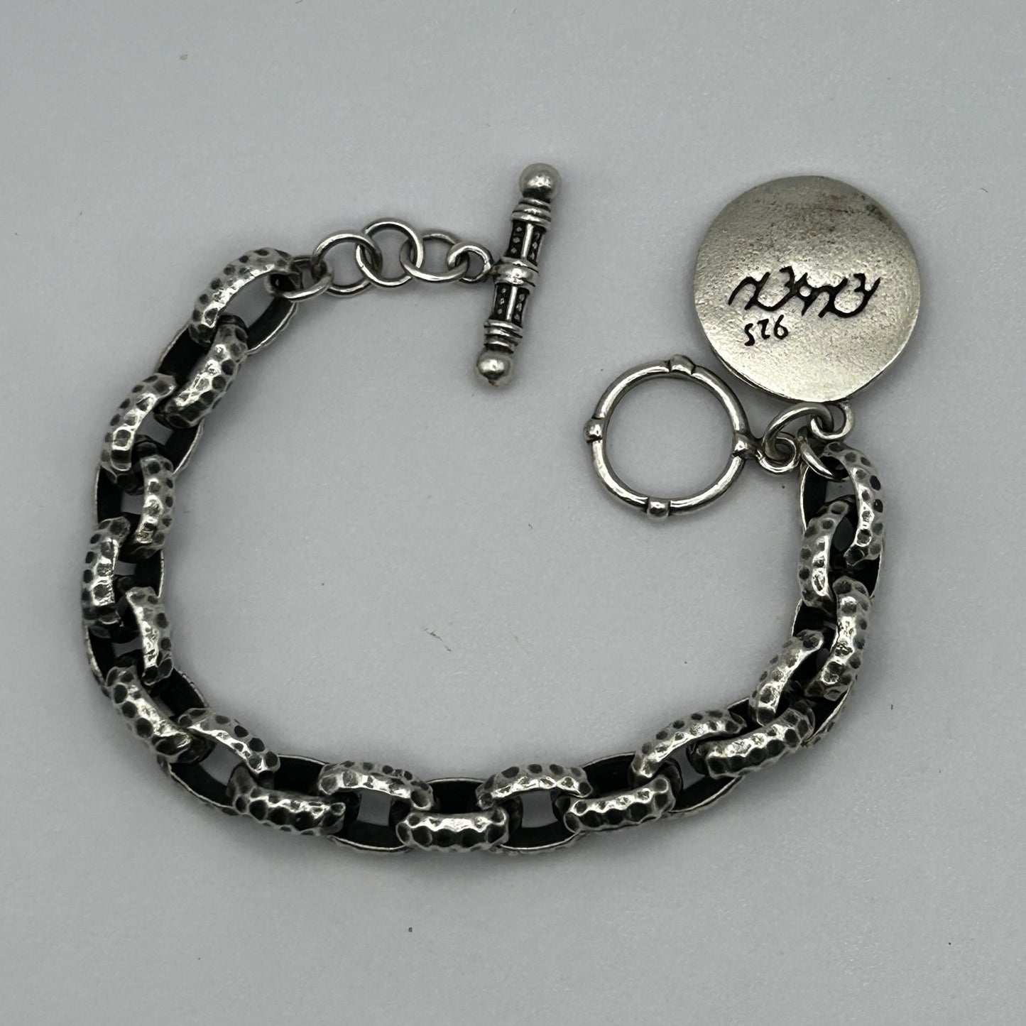 Exex Sterling Silver Sunflower Toggle Clasp Bracelet By Claudia Agudelo