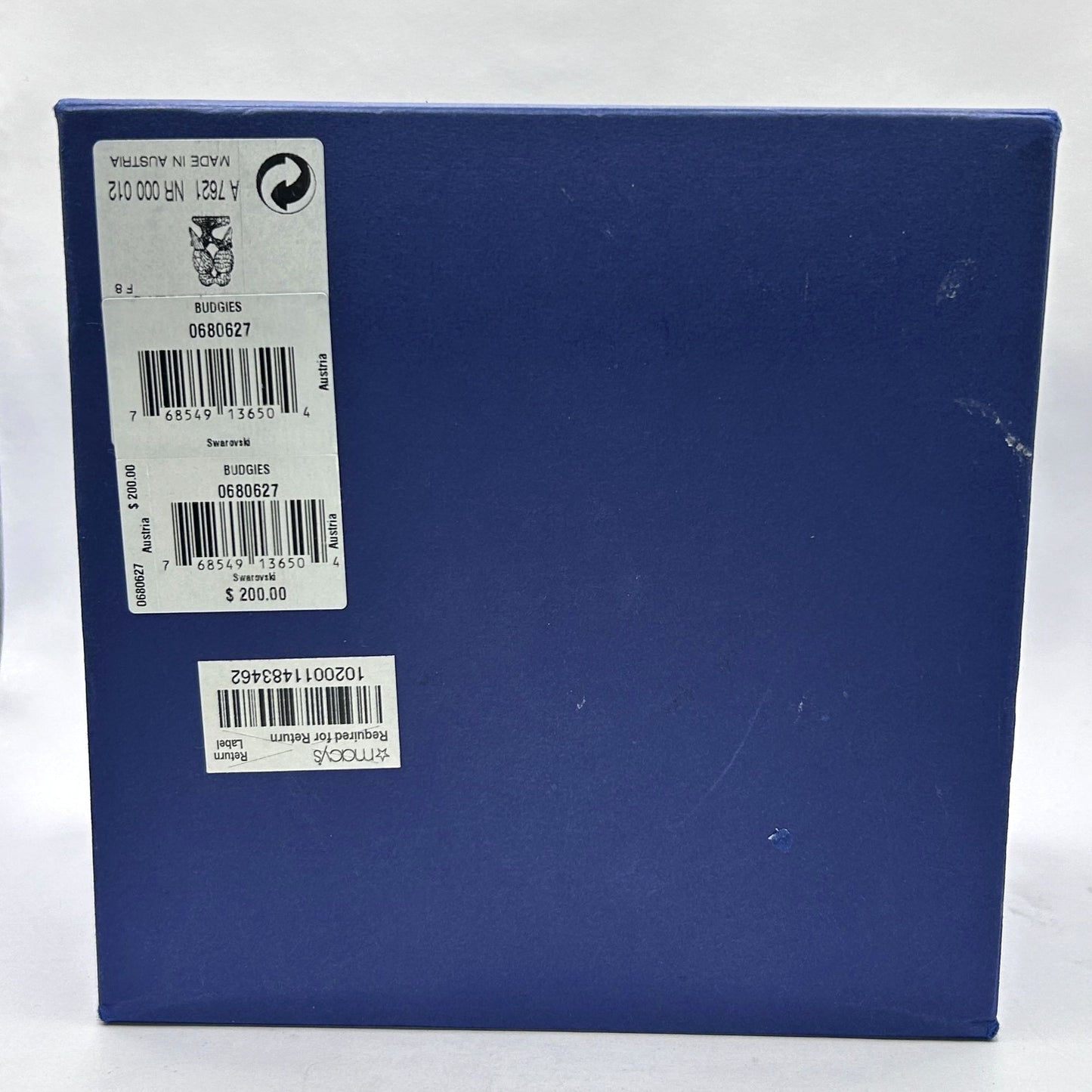 Swarovski Crystal 680627 Budgies In Box With Certificate