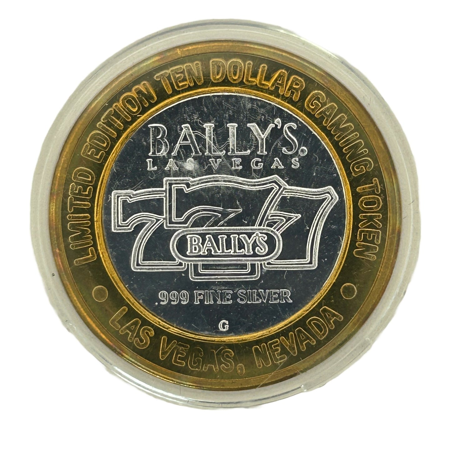 Bally's Las Vegas 777 Limited Edition $10 Gaming Token .999 Silver