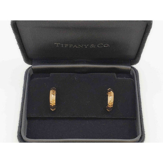 Tiffany & Co Atlas Small X Hoop Earrings 18k Gold