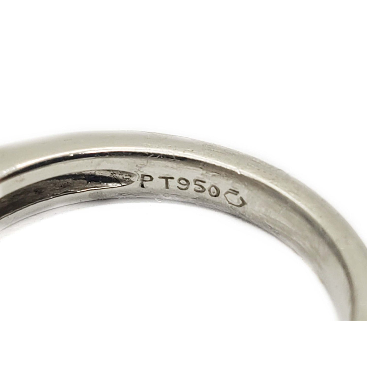 0.8 ctw Natural Princess Diamond & Sapphire Ring Platinum Size 4