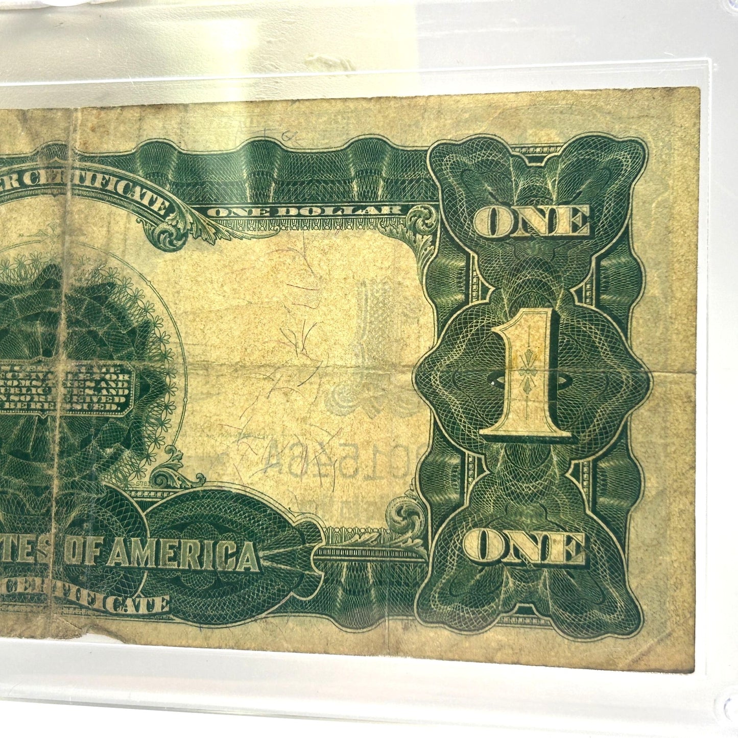 1899 U.S. $1 Large Black Eagle Silver Certificate, Blue Seal D39901546A