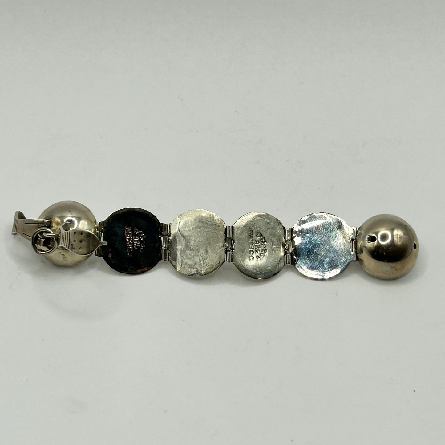 Vintage 925 Sterling Silver Pendant Locket Photo Ball Mexico