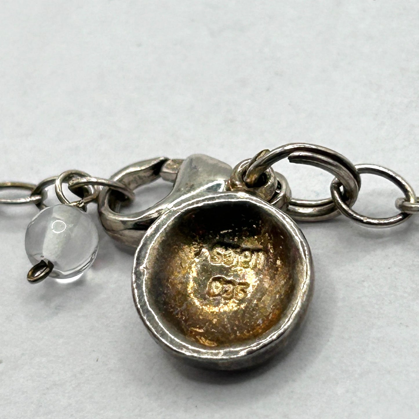 Sajen Aquamarine, Turquoise & Pearl Sterling Silver Necklace w Sea Animal Charms