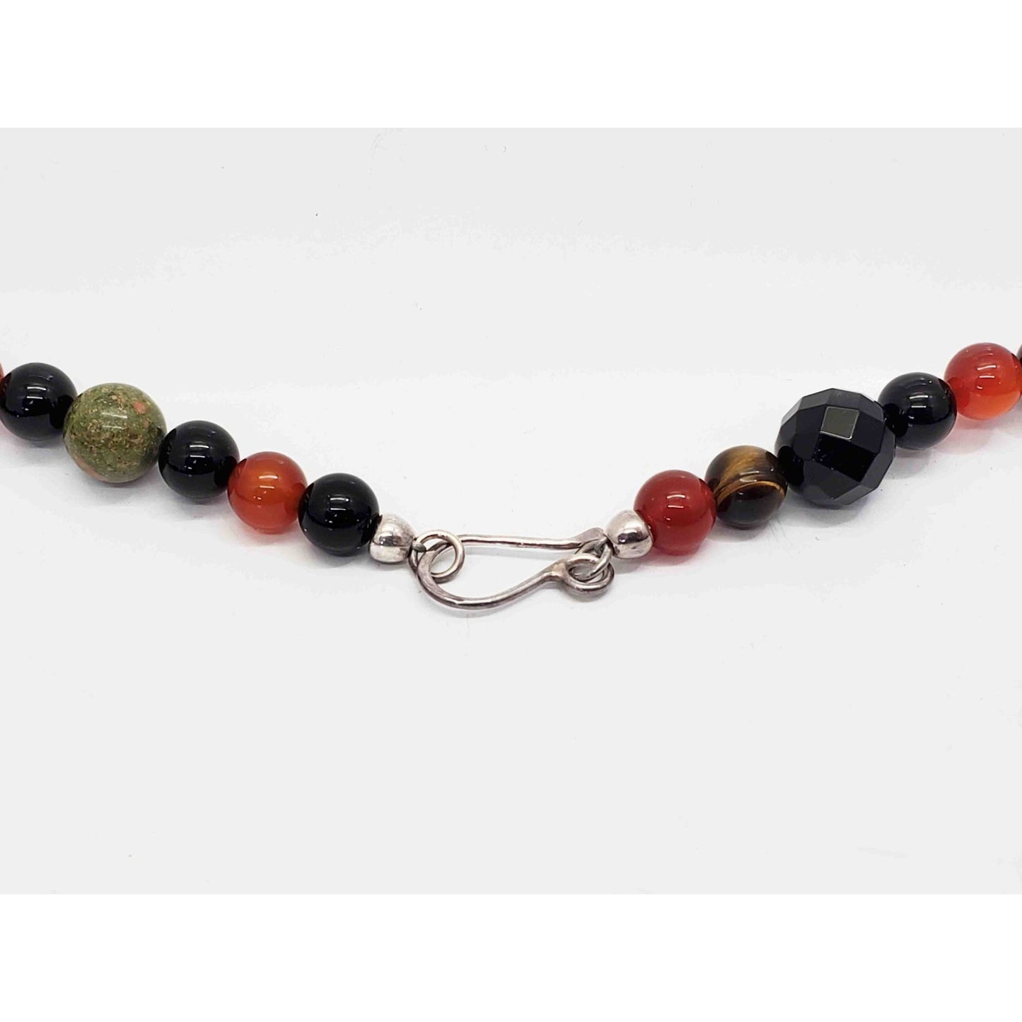 Jay King Unakite Onyx Carnelian Agate Jasper Tiger Eye Bead Necklace 36"