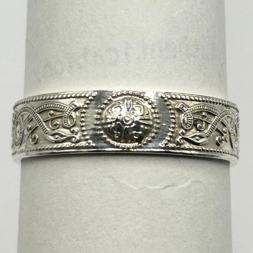 Sterling Silver 9mm Band Celtic Warrior Men's Ring Size 13.5 - My Irish Jeweler