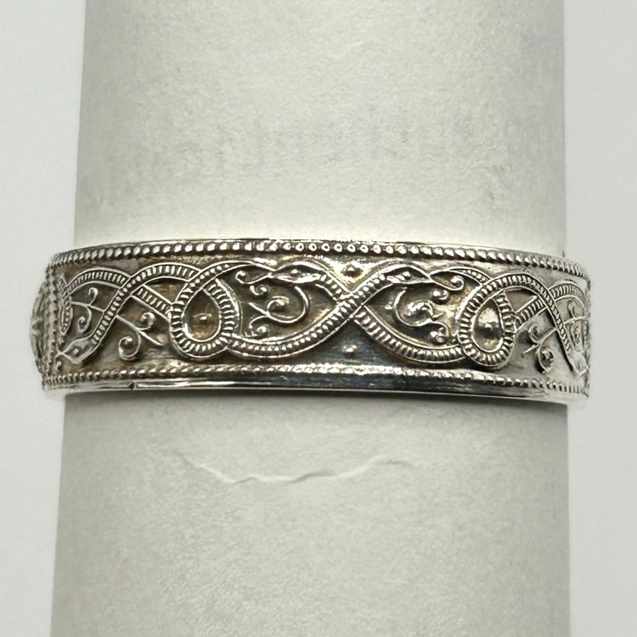 Sterling Silver 9mm Band Celtic Warrior Men's Ring Size 13.5 - My Irish Jeweler