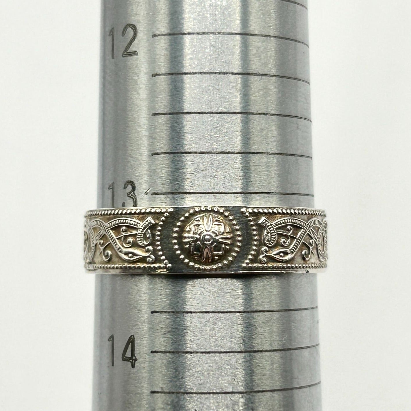 Sterling Silver 9mm Band Celtic Warrior Men's Ring Size 13.5 - My Irish Jeweler