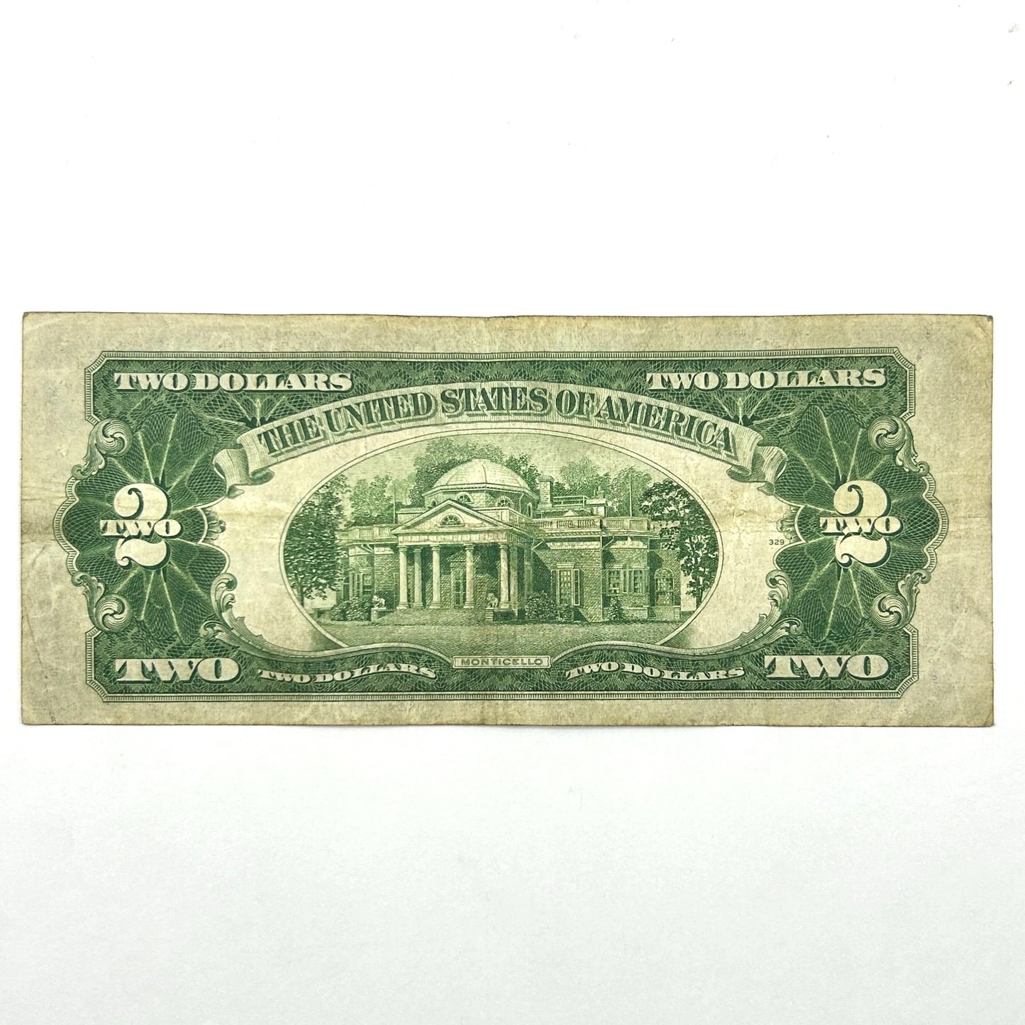 1928-F $2 Two Dollar Bill Red Seal United States Note - Off Center Error