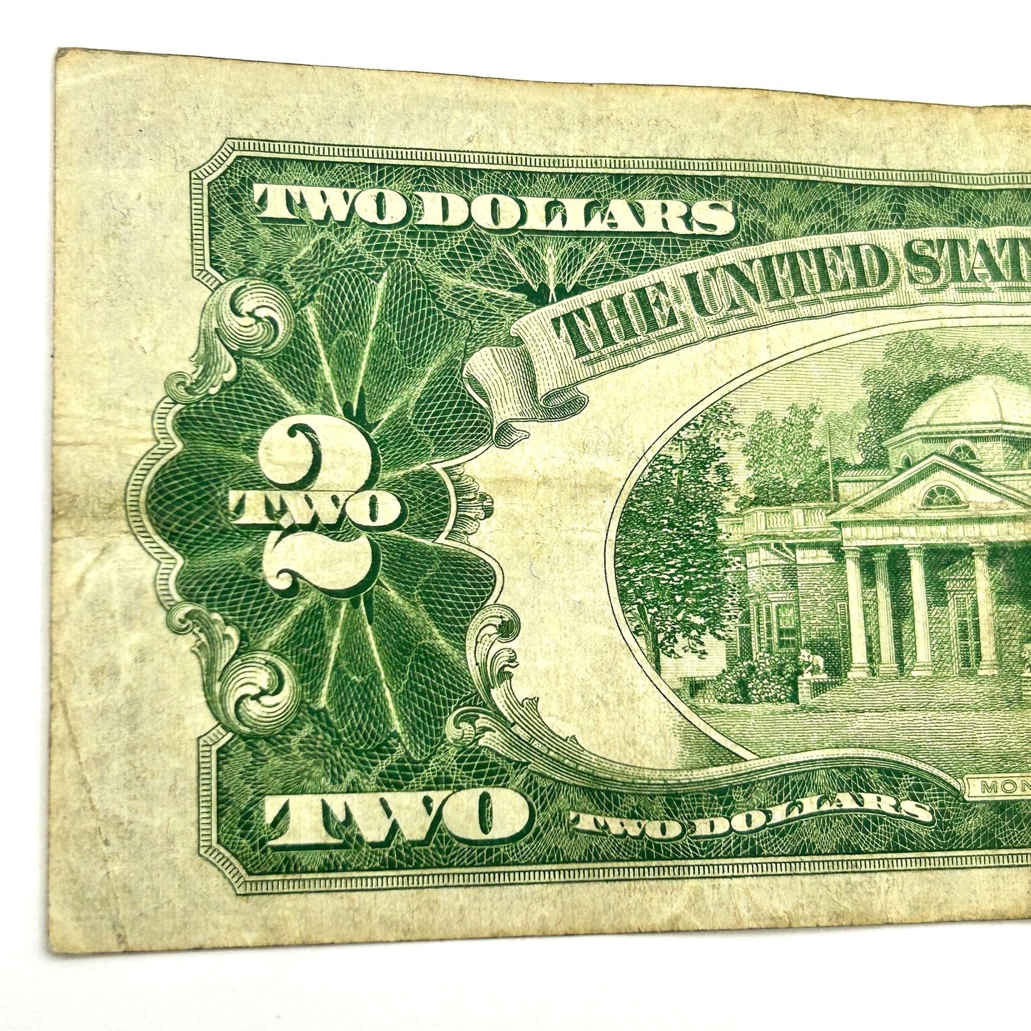 1928-F $2 Two Dollar Bill Red Seal United States Note - Off Center Error