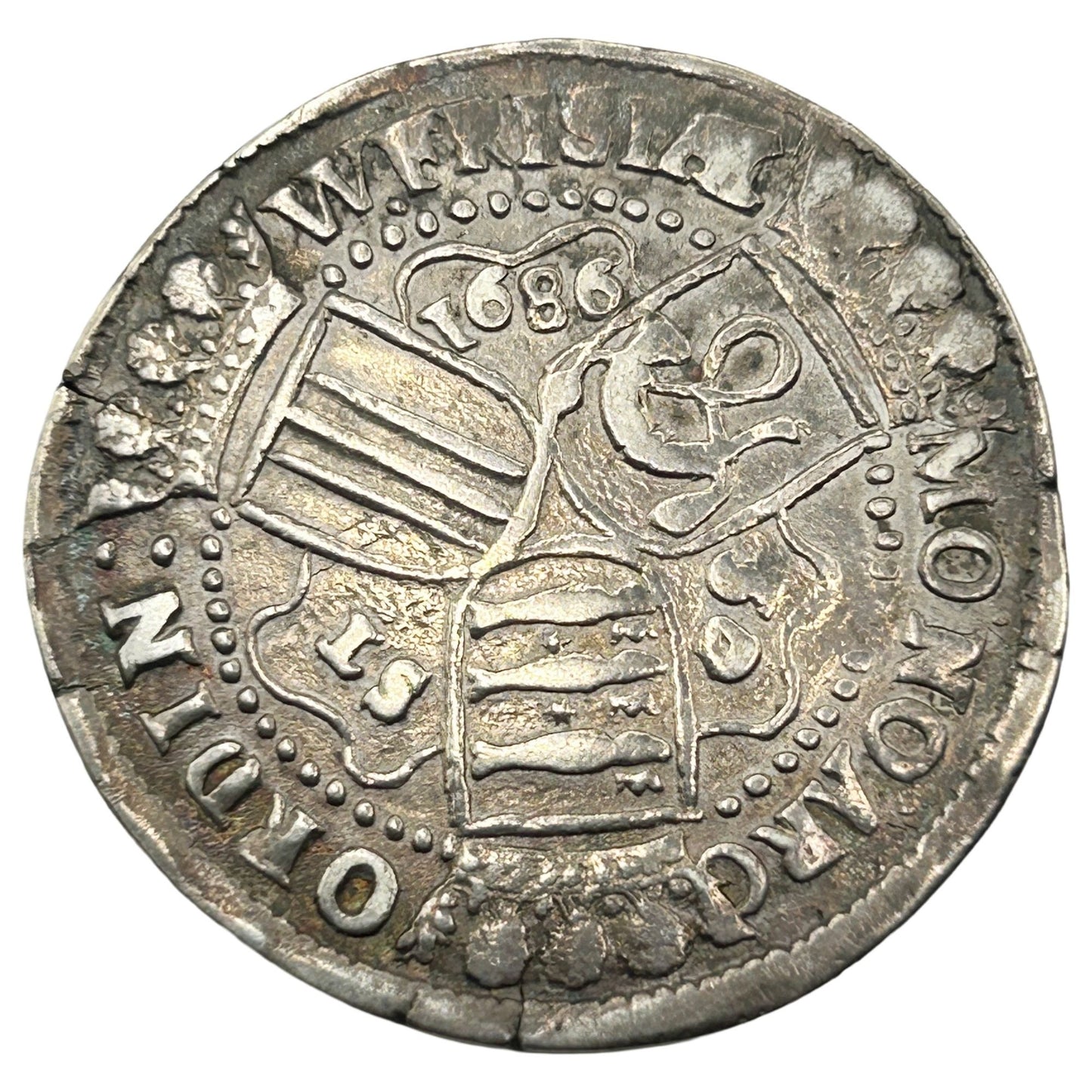 1686 Netherlands West-Friesland - Daalder 30 Stuivers - Knight Facing Right