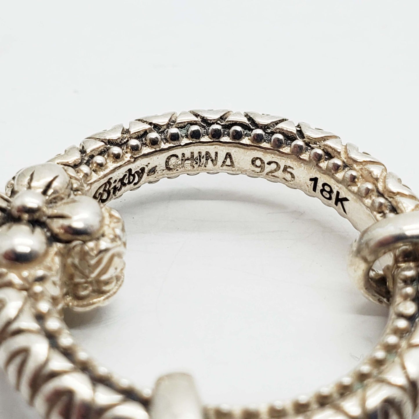 Barbara Bixby 18k Gold Accent & Sterling Silver Flower Scroll Necklace 18"