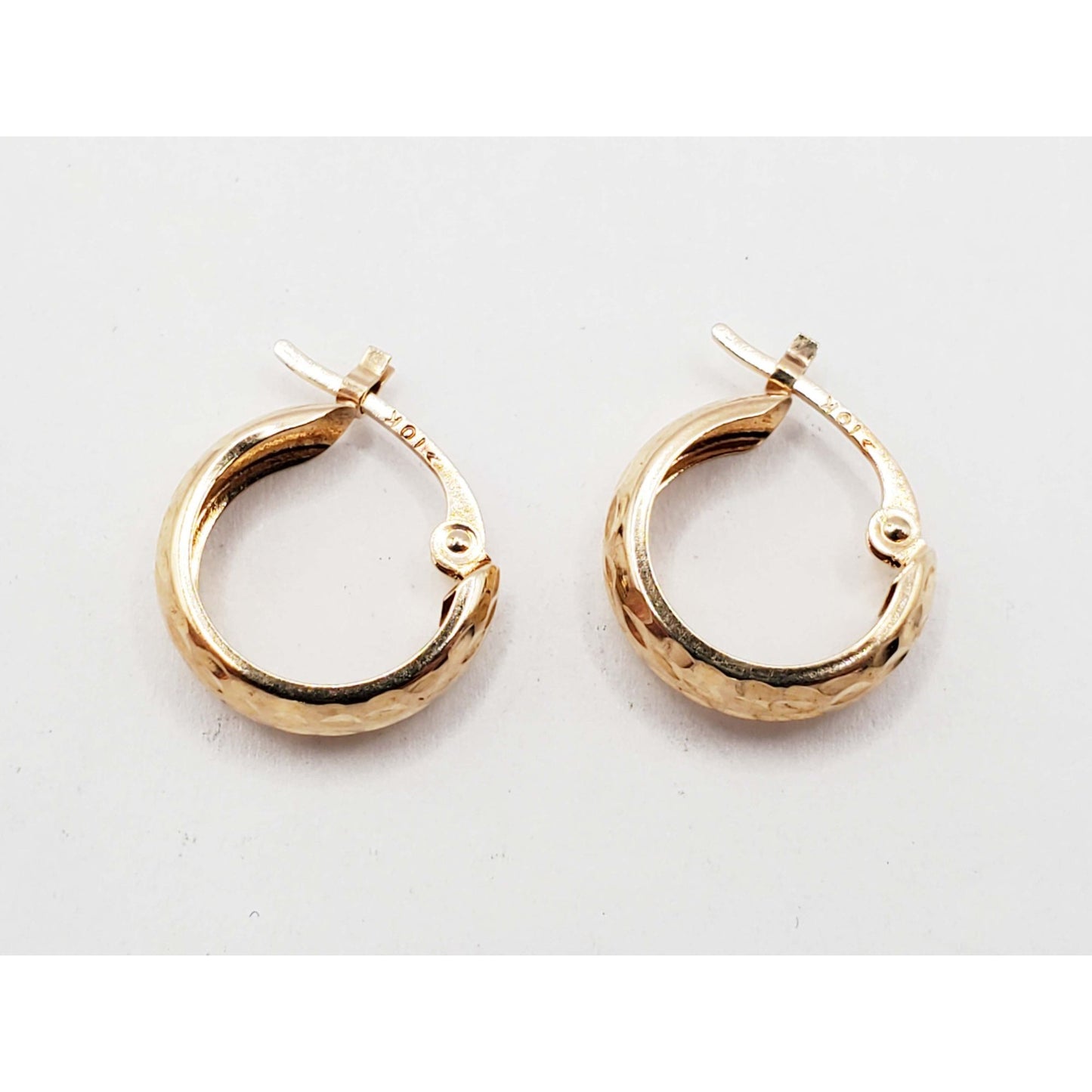 3.5mm Dia-Cut Mini Hoop Earrings 10k Gold