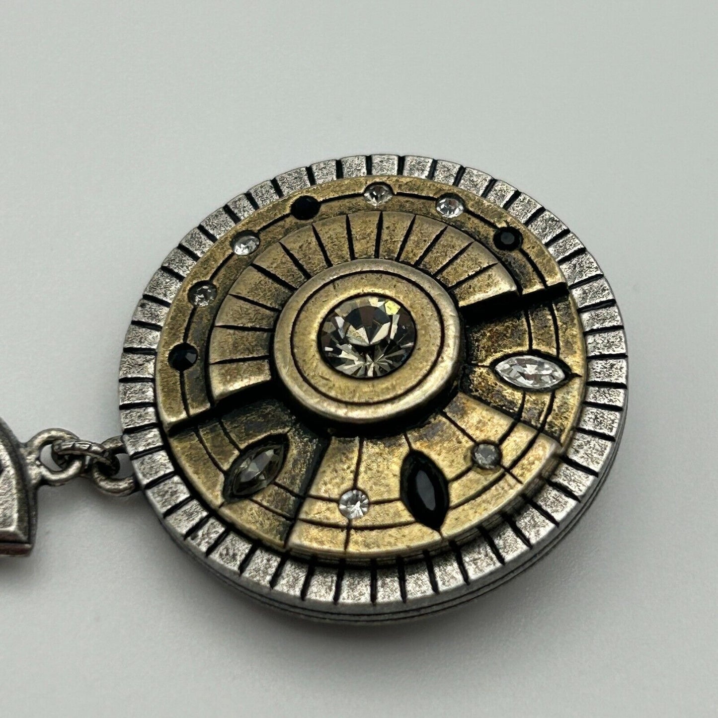 Rare Vintage Patricia Locke Sundial Brooch - Marked/Signed