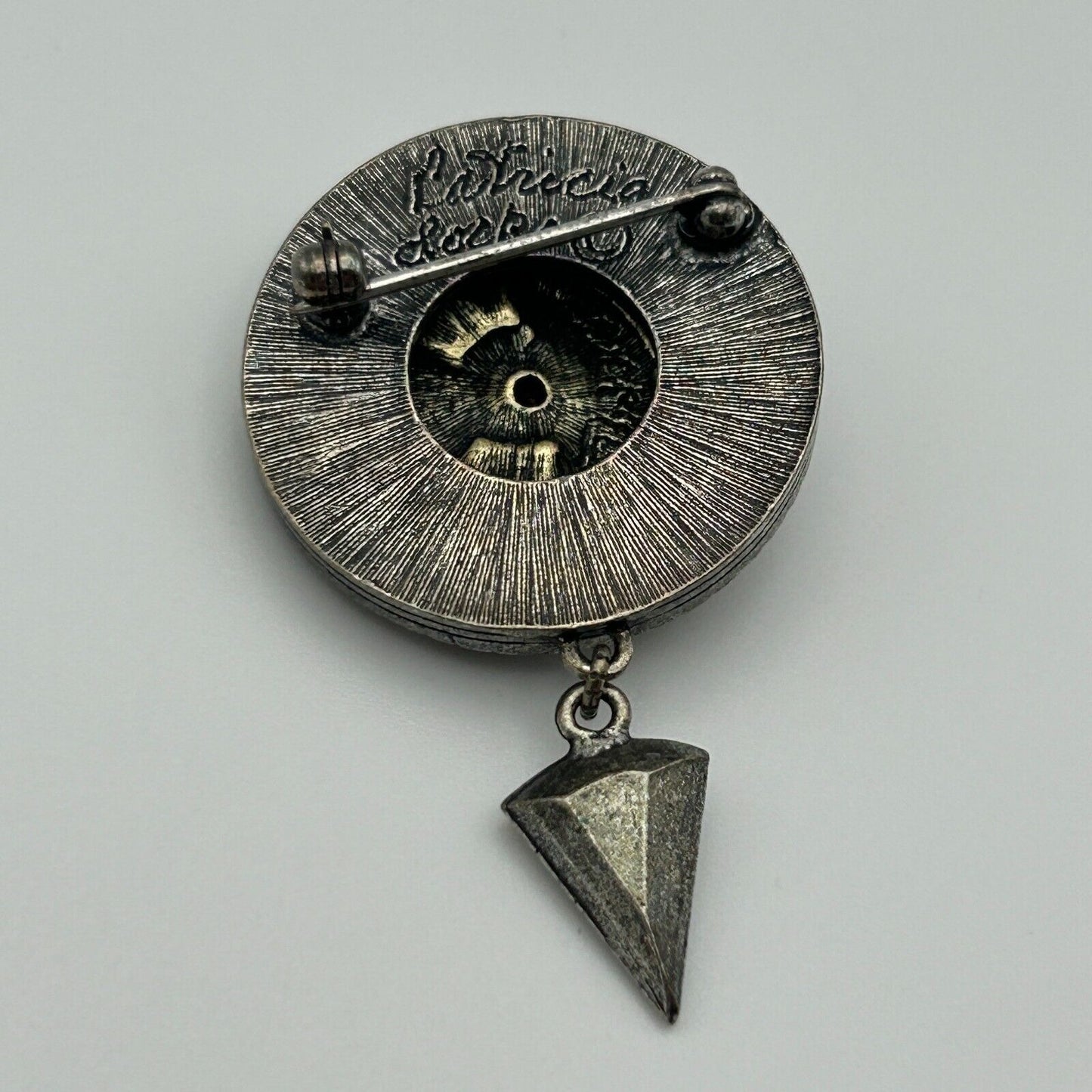 Rare Vintage Patricia Locke Sundial Brooch - Marked/Signed
