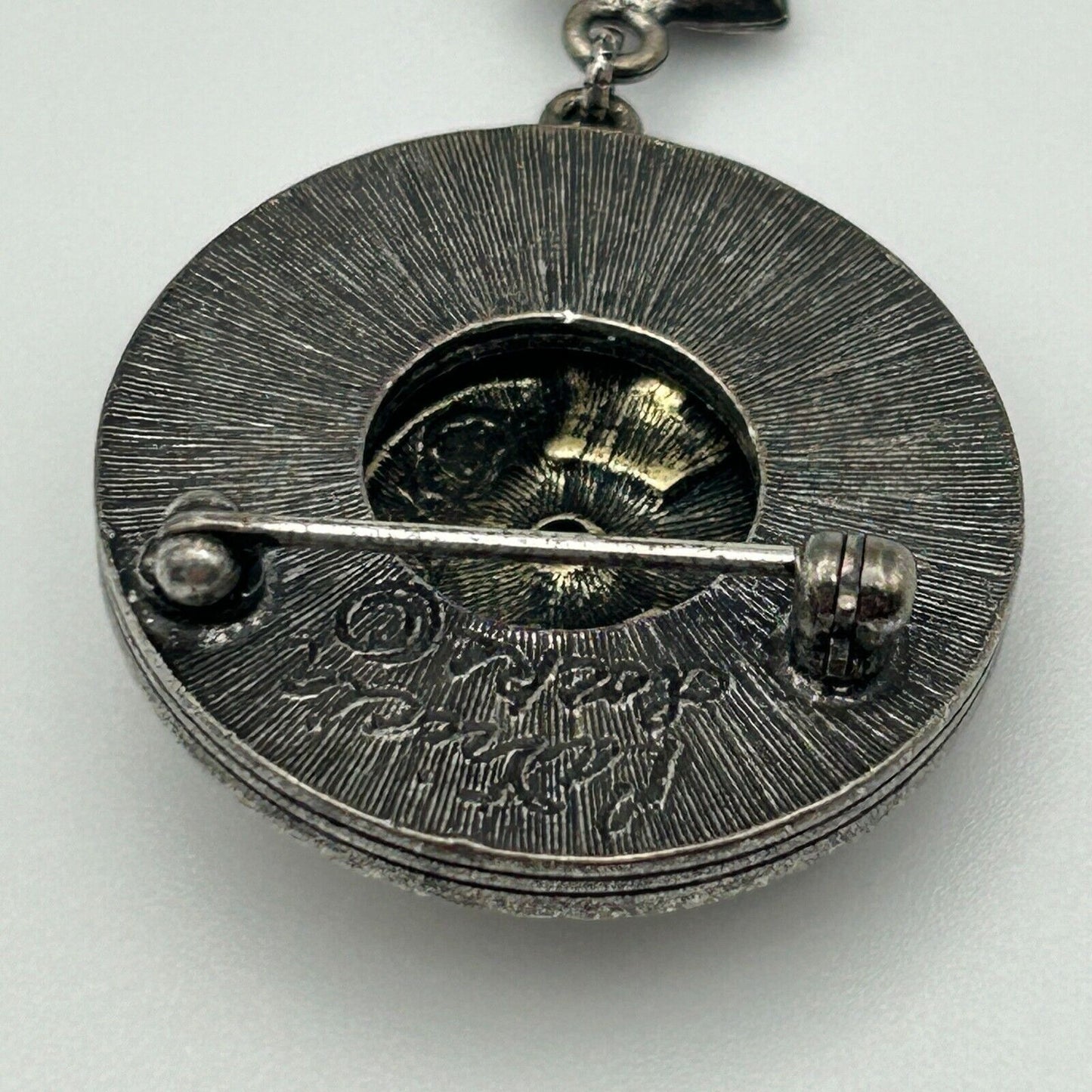 Rare Vintage Patricia Locke Sundial Brooch - Marked/Signed