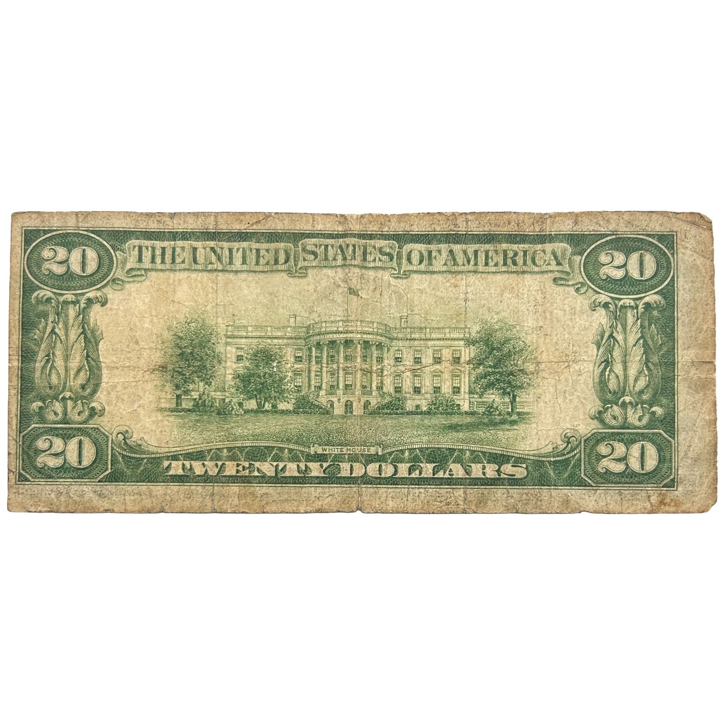 1929 $20 Twenty Dollars Banknote FRB of Kansas City Missouri with Brown Seal OC