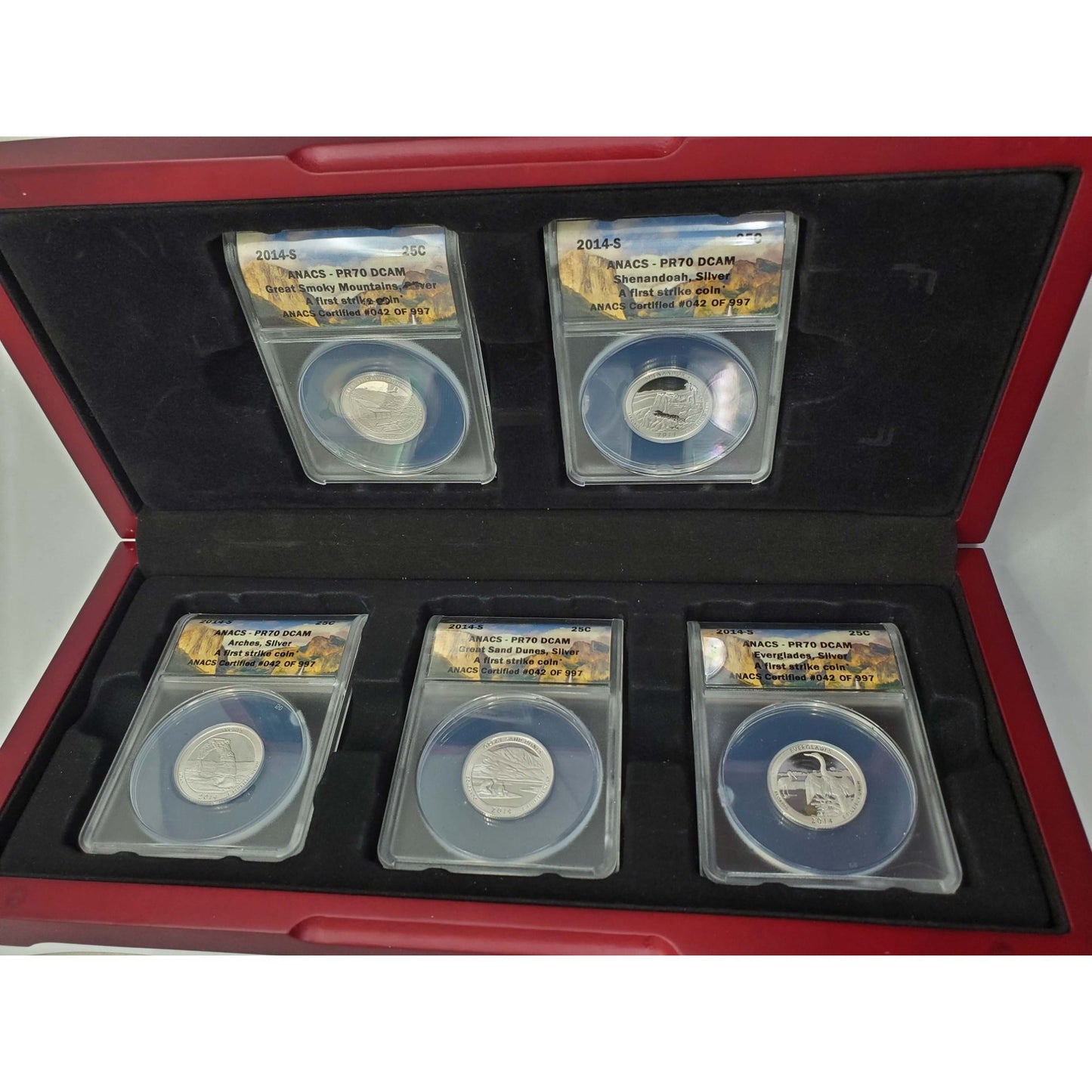 2014-S Silver Proof National Park Quarters ANACS PR70 DCAM