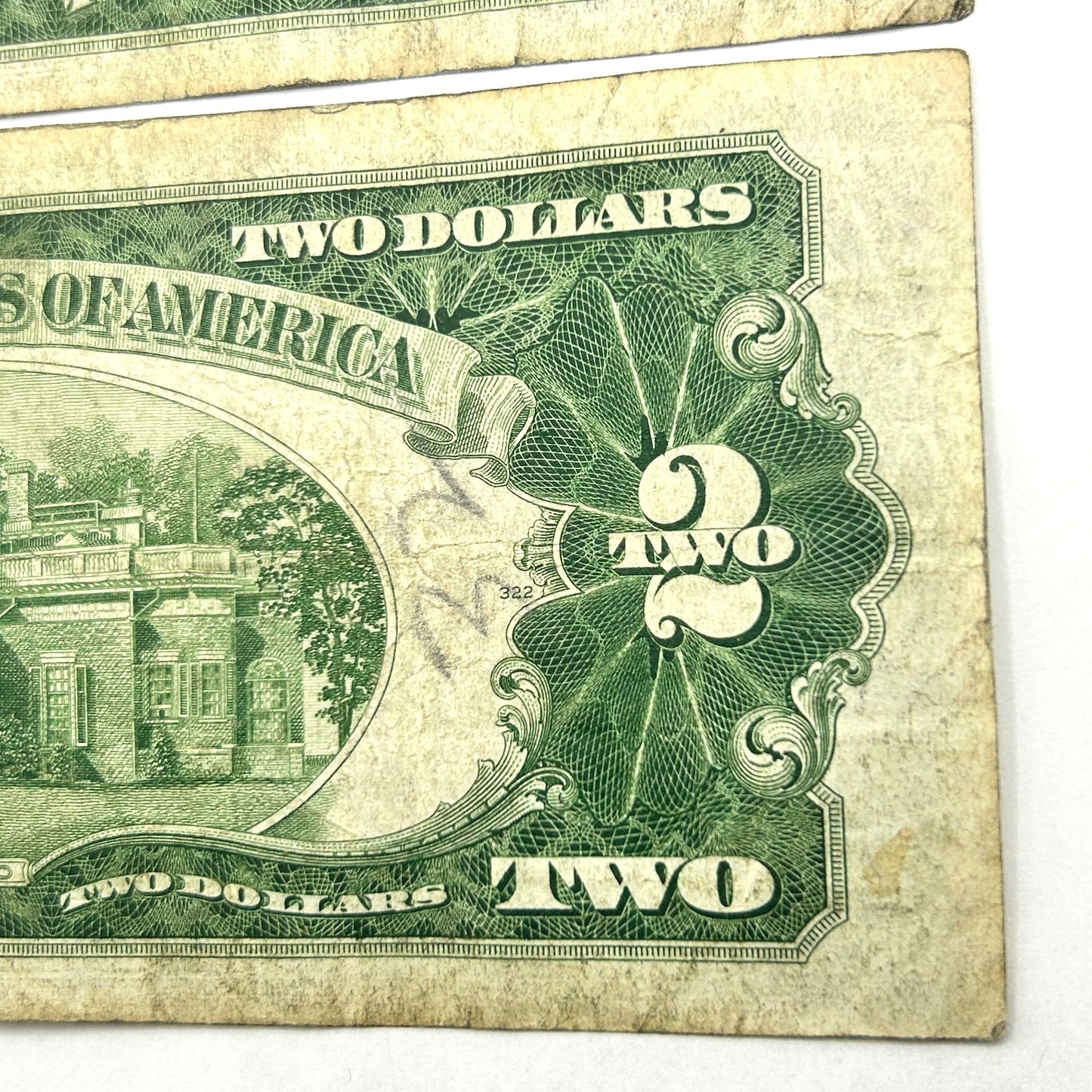 LOT OF 3 Series of 1928-F $2 Two Dollar Bill Red Seal United States Note