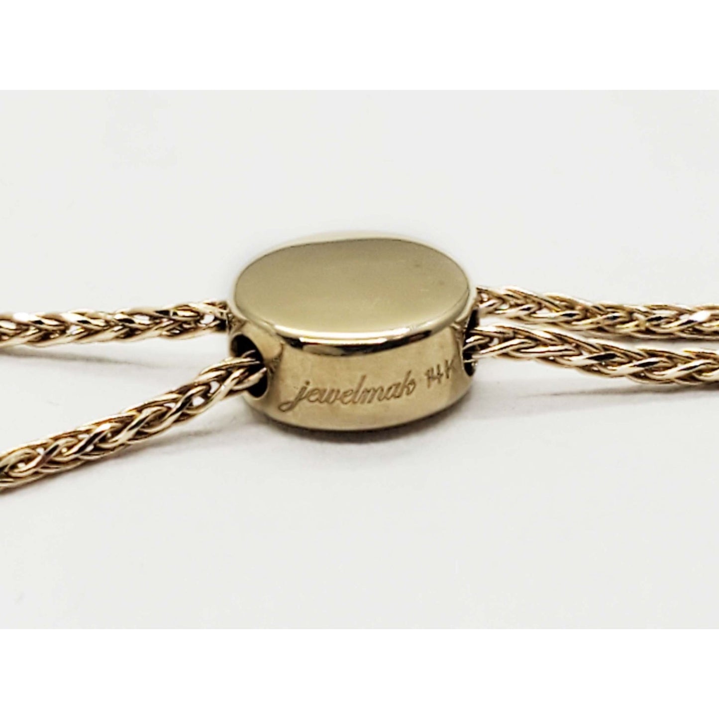 Jewelmak Designer Graduated Pearl Bead Bolo Bracelet 14k Gold
