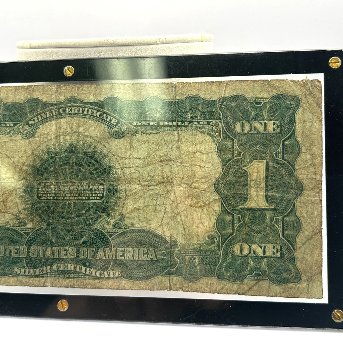 1899 U.S. $1 Large Black Eagle Silver Certificate, Blue Seal K73734283A