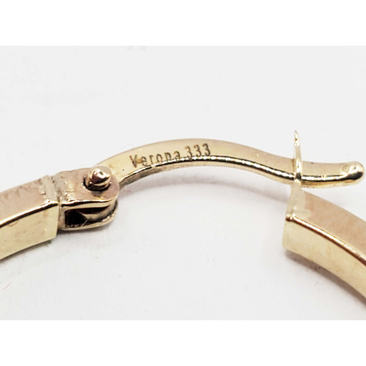 1" Diameter Hoop Earrings Verona 8k Gold