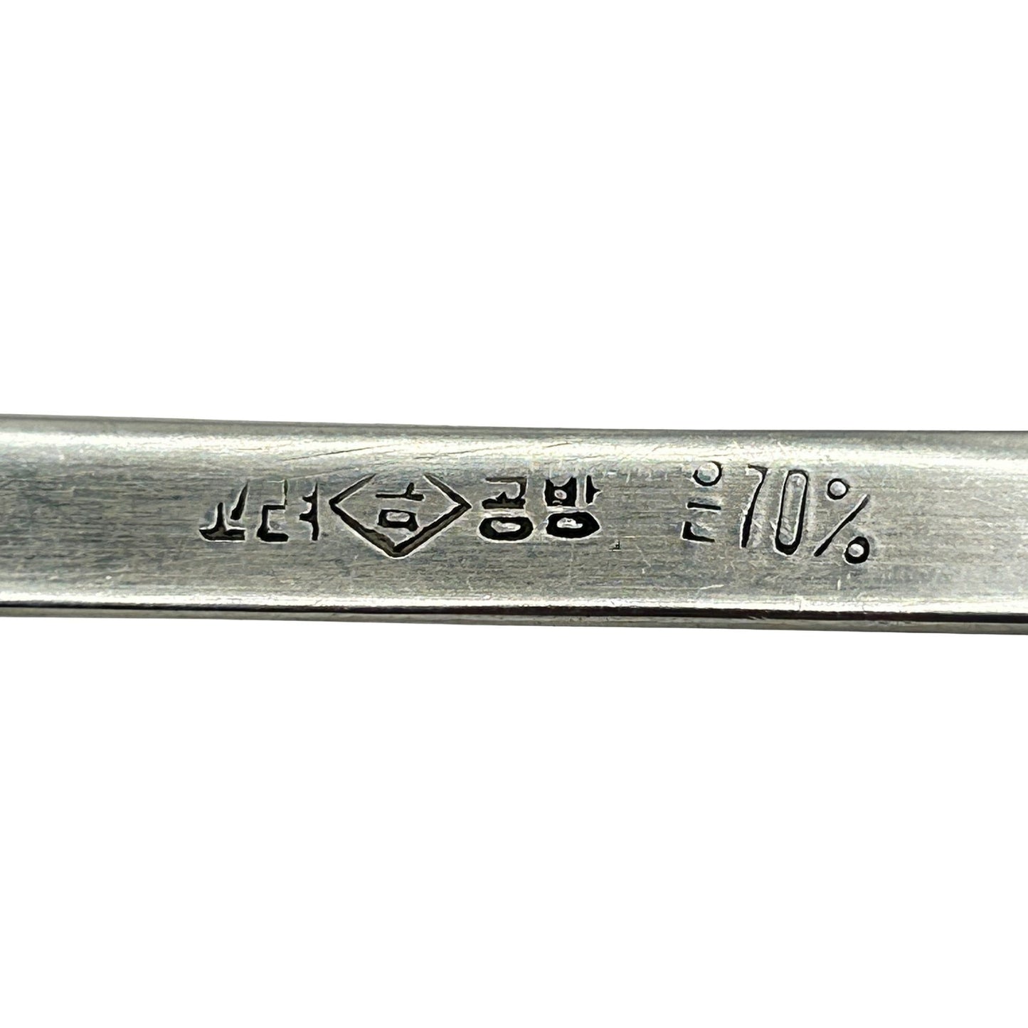 70% Silver Set of Blue Enamel Korean Chopsticks and Spoon