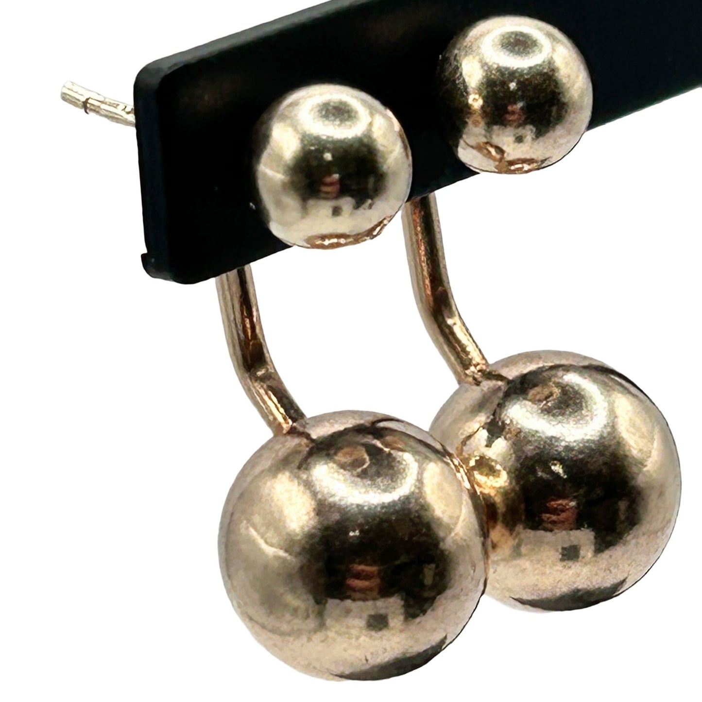 Dyadema Italy 14k Gold-Filled 925 Sterling Silver Ball Stud Earrings