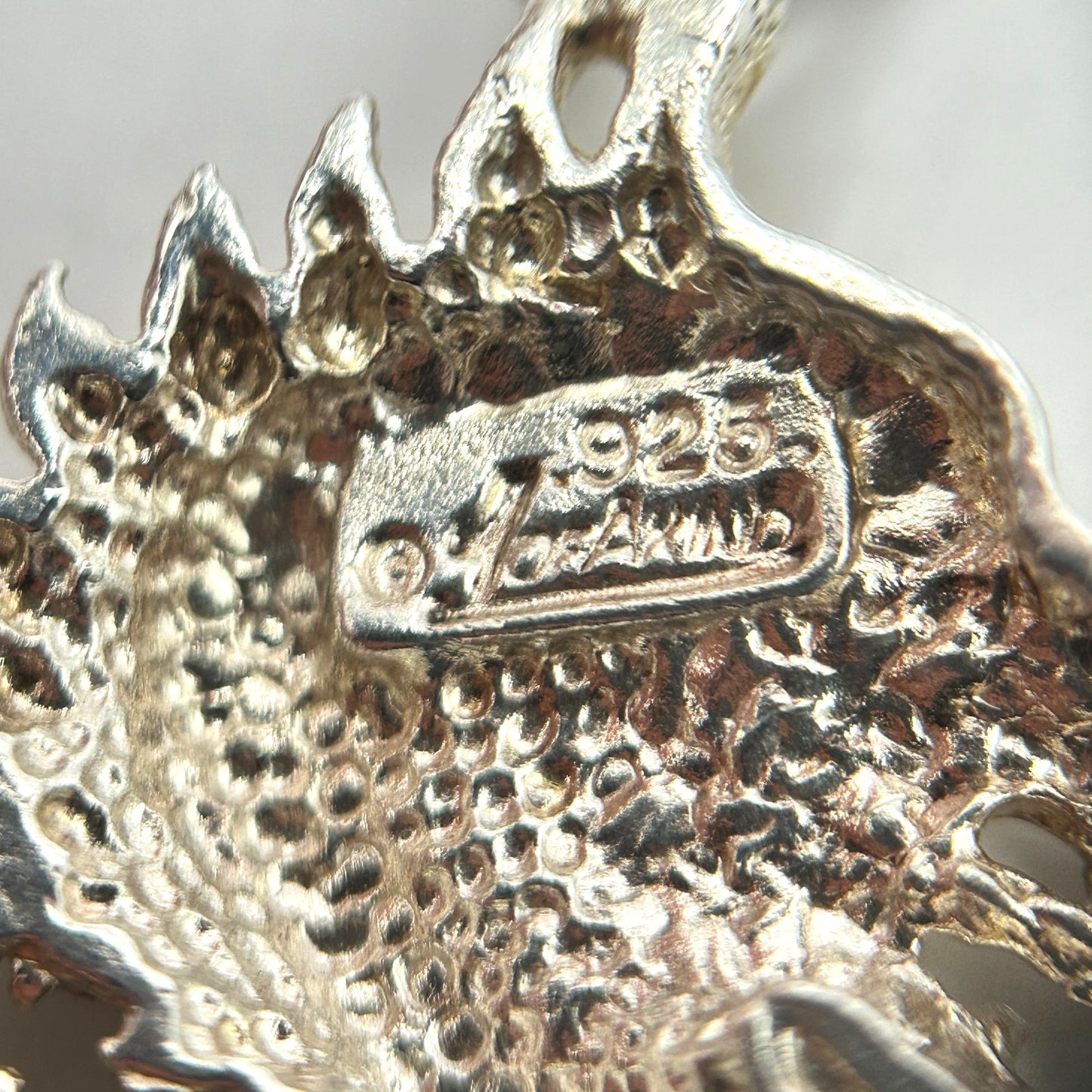 925 Sterling Silver Luck Dragon 20" Pendant Necklace