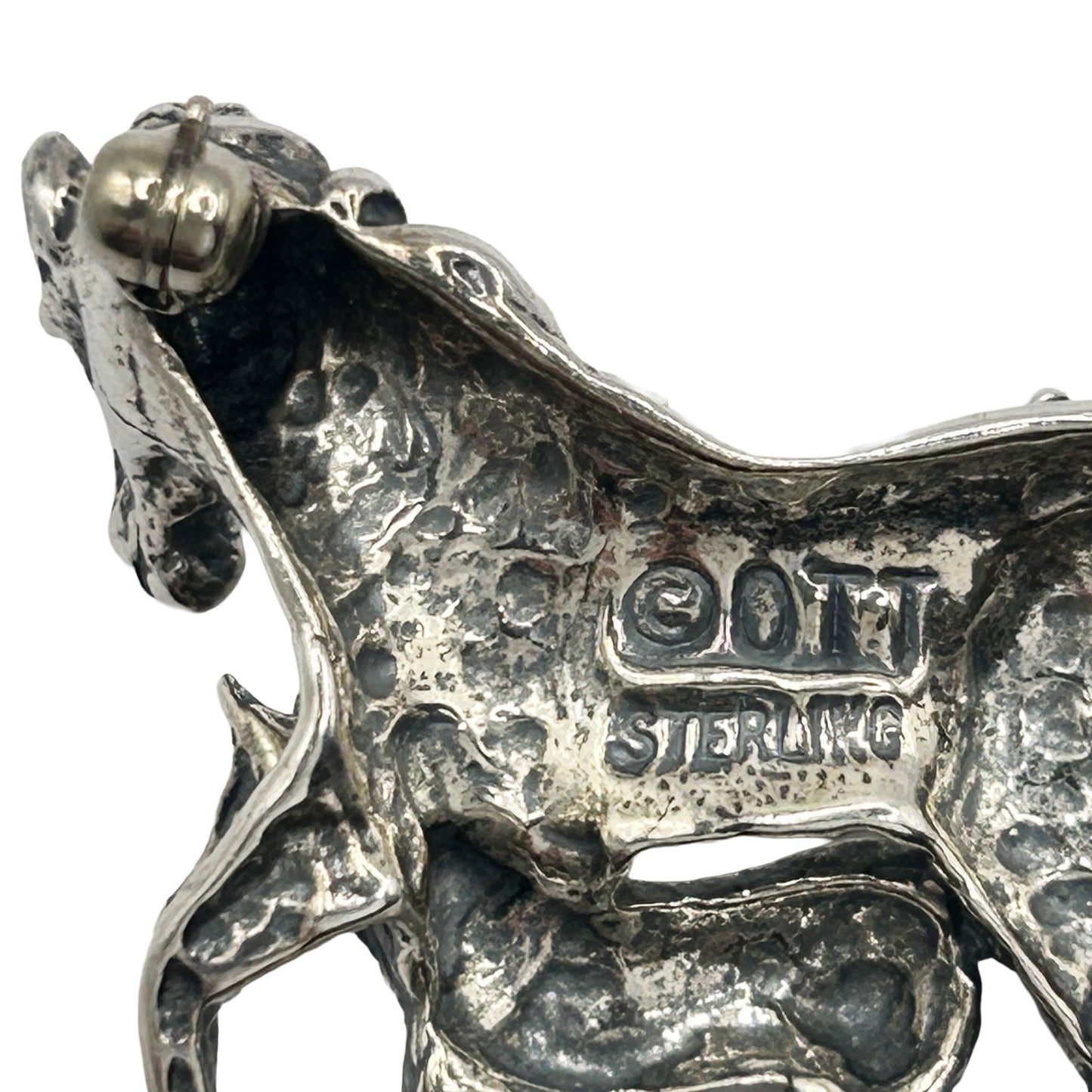 925 Sterling Silver Three Horses Brooch/Pin Equestrian Themed