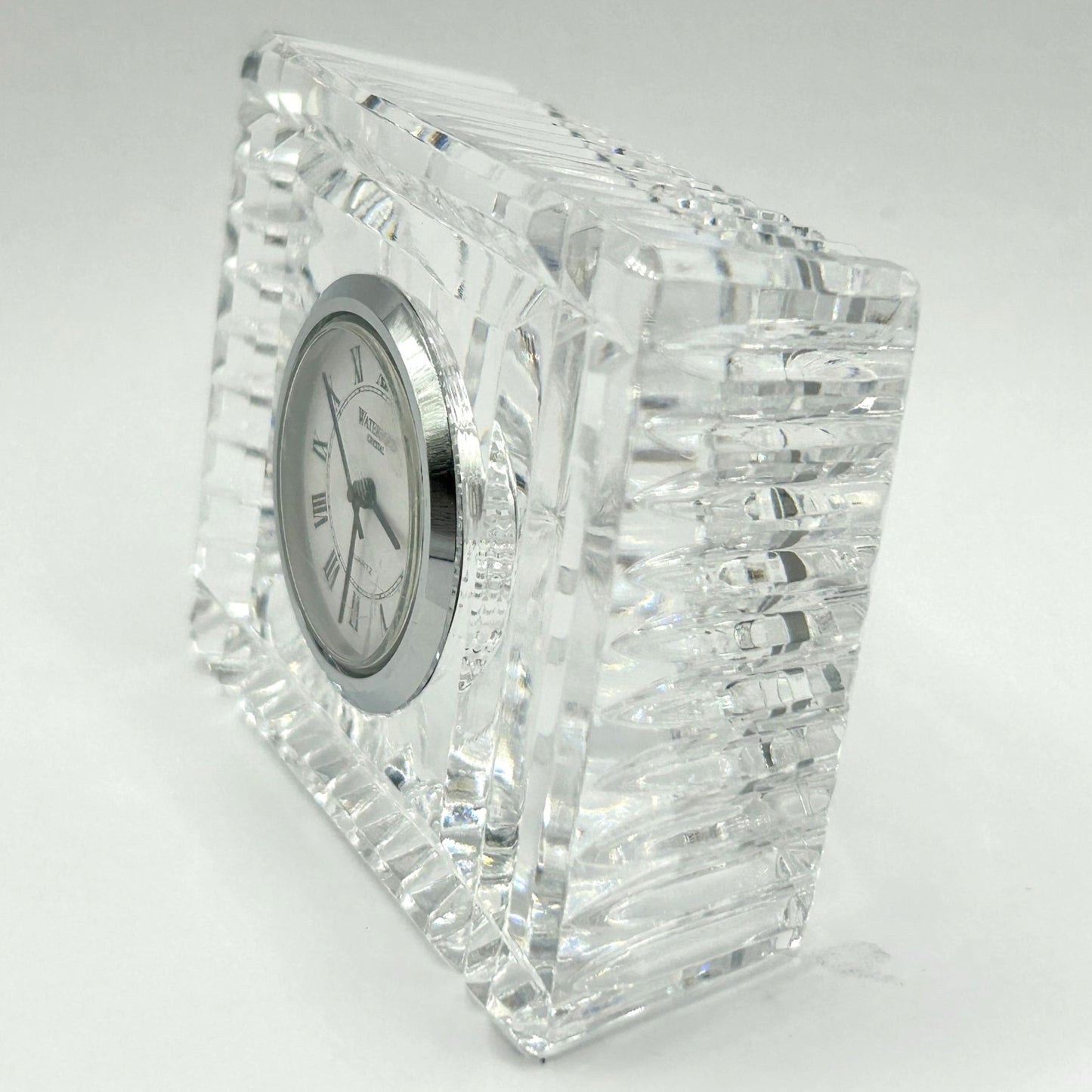 Waterford Rectangular Cut Crystal Small Clock - WORKING - 582 034 00 30