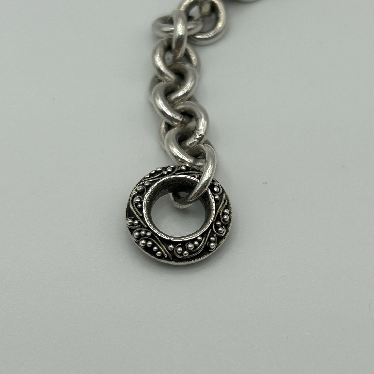 Lois Hill Sterling Silver Chain Link Bracelet Vintage Indonesian