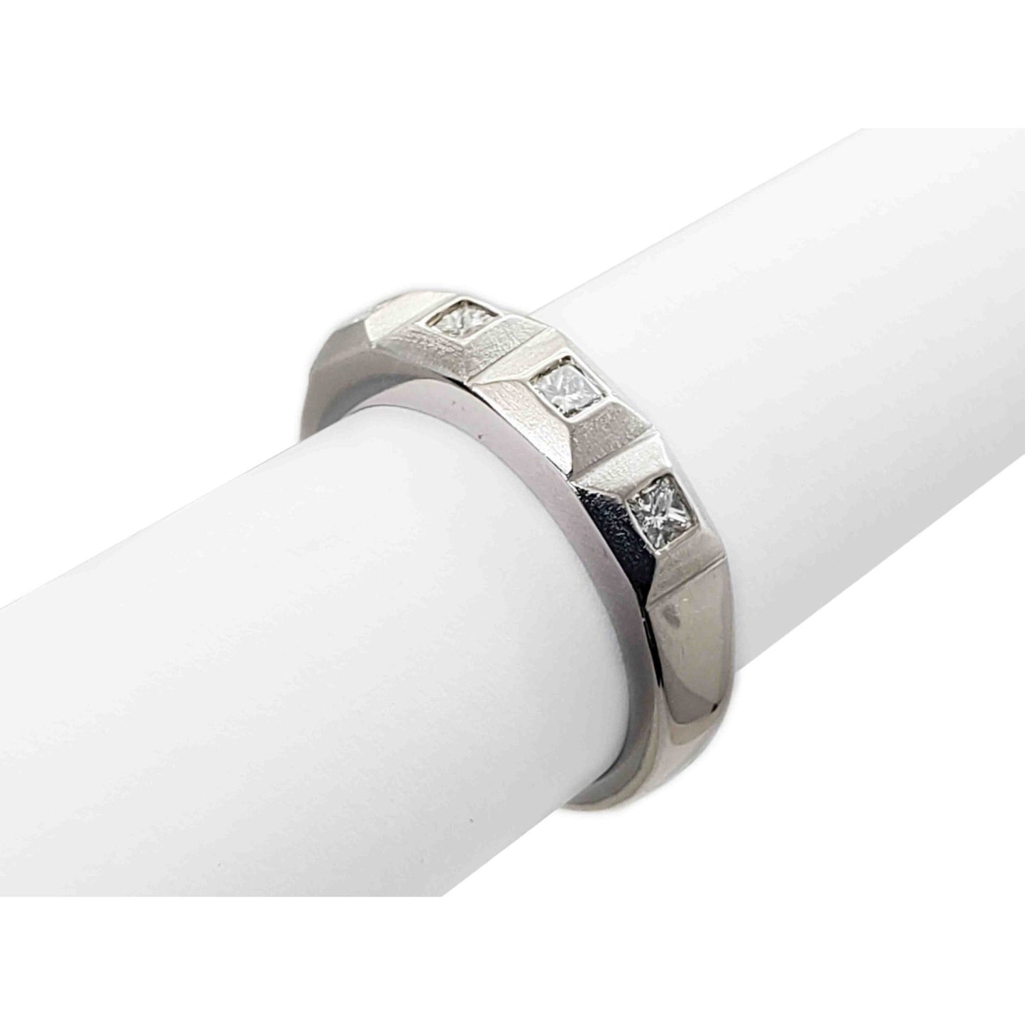 Men's 0.52 ctw Diamond Platinum Band Ring Size 9.5