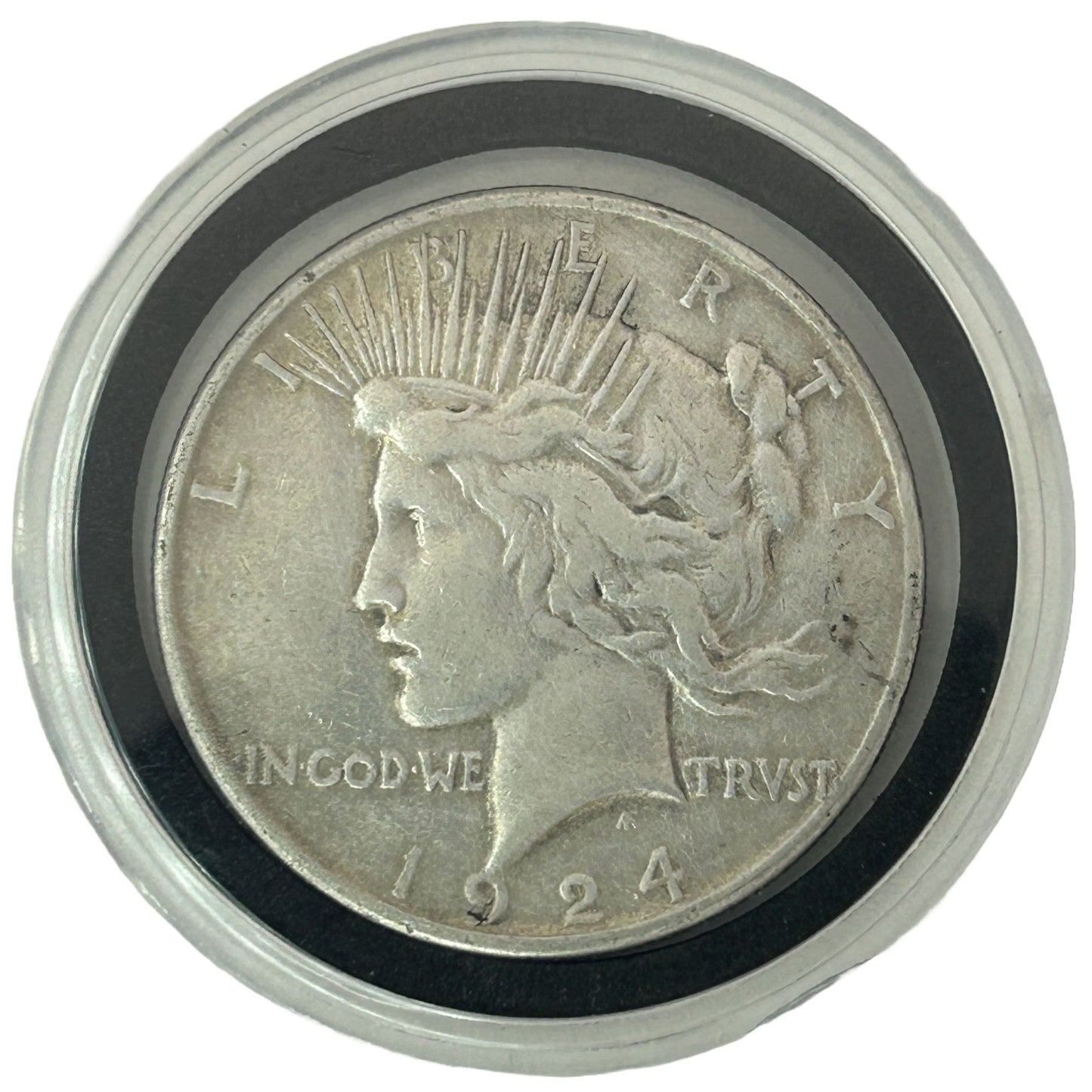 1924 Peace Dollar G/VG Good/Very Good 90% Silver $1 US Coin Collectible - S