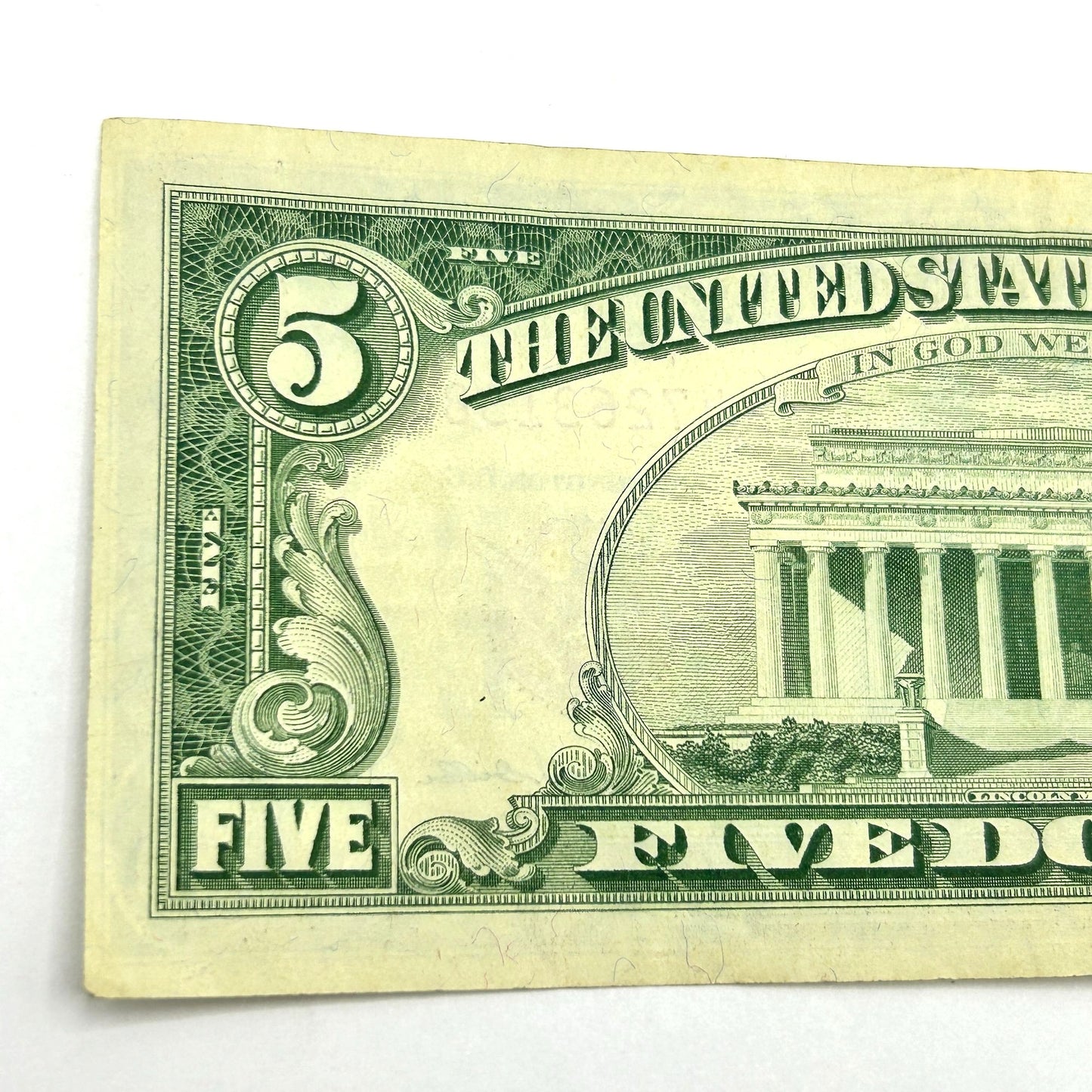 Series 1963 $5 Five Dollar United States Note Red Seal - A47263138A