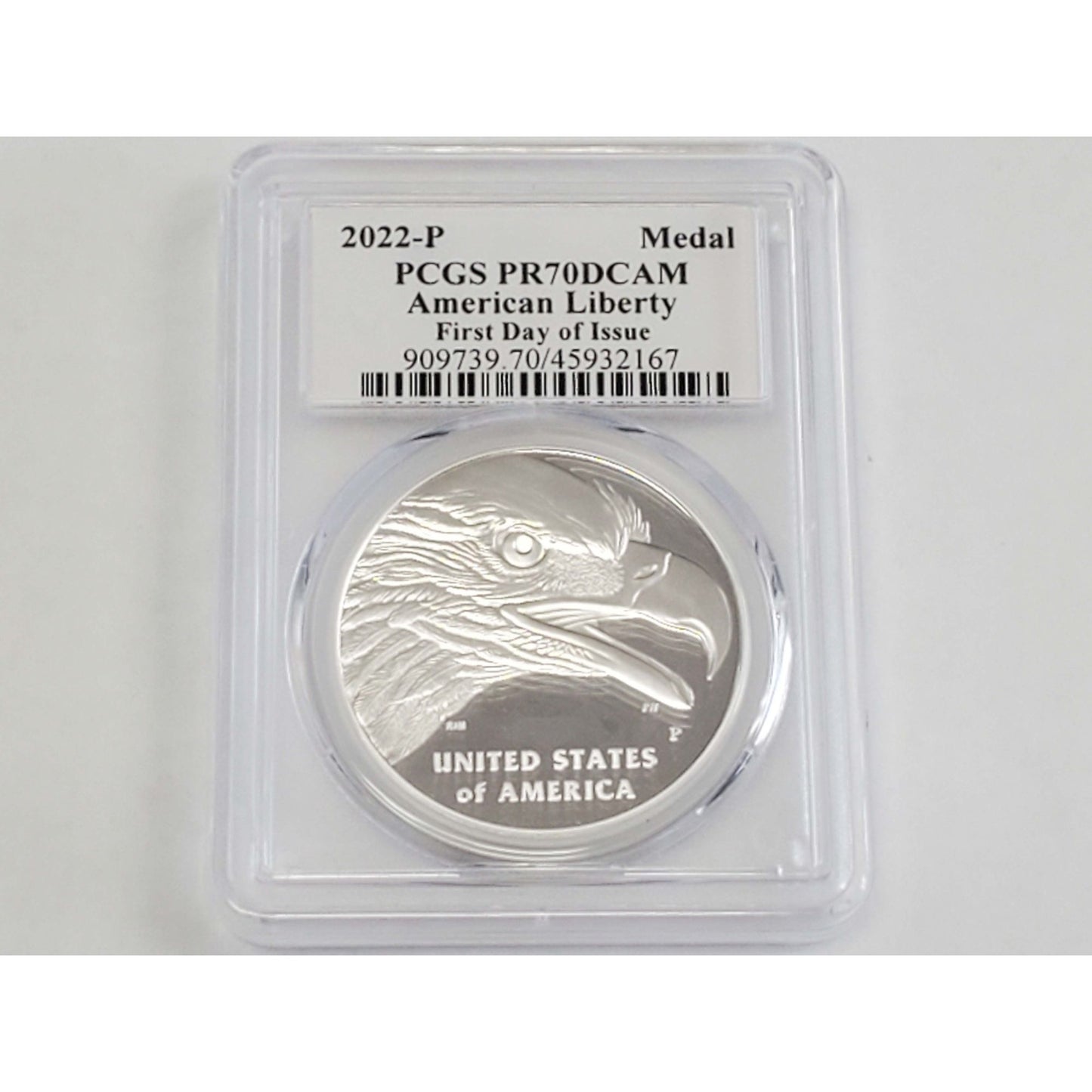 2022-P 1 oz American Liberty Silver Medal Proof PCGS PR70DCAM