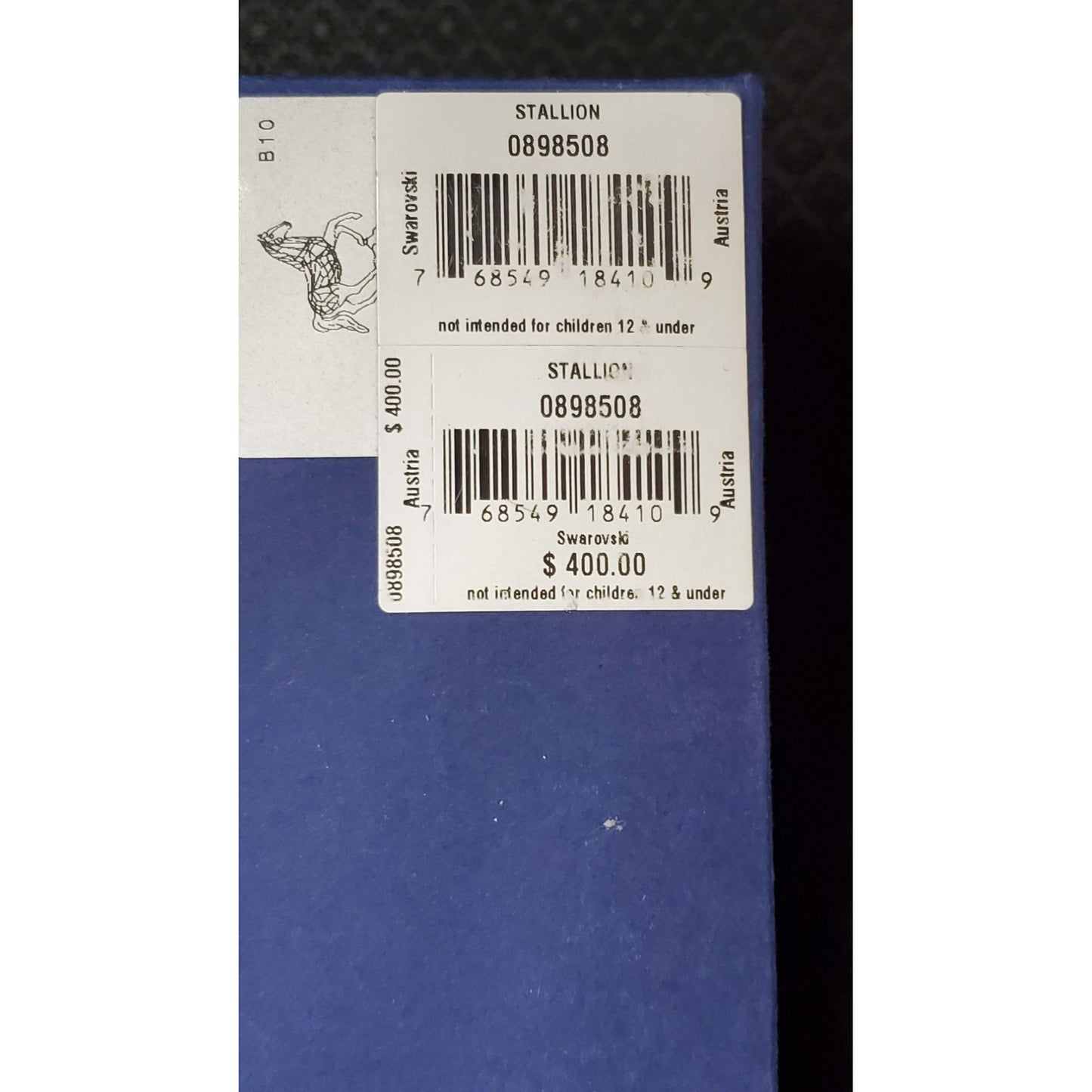 Swarovski Crystal #0898508 "Stallion" Horse Figurine with Original Box & COA