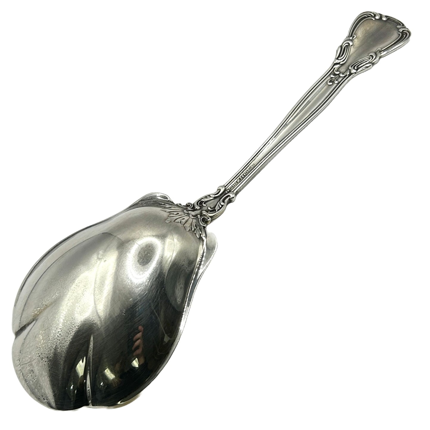 Gorham Chantilly Berry/Casserole Spoon - Sterling, Gilded Bowl, 1895, Monogram G