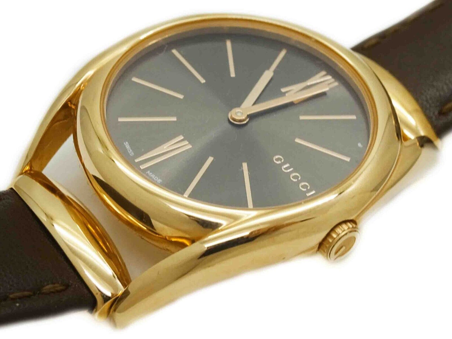 Gucci Horsebit Watch Swiss Quartz Rose Gold Ladies Watch 140.4 Stainless Genuine