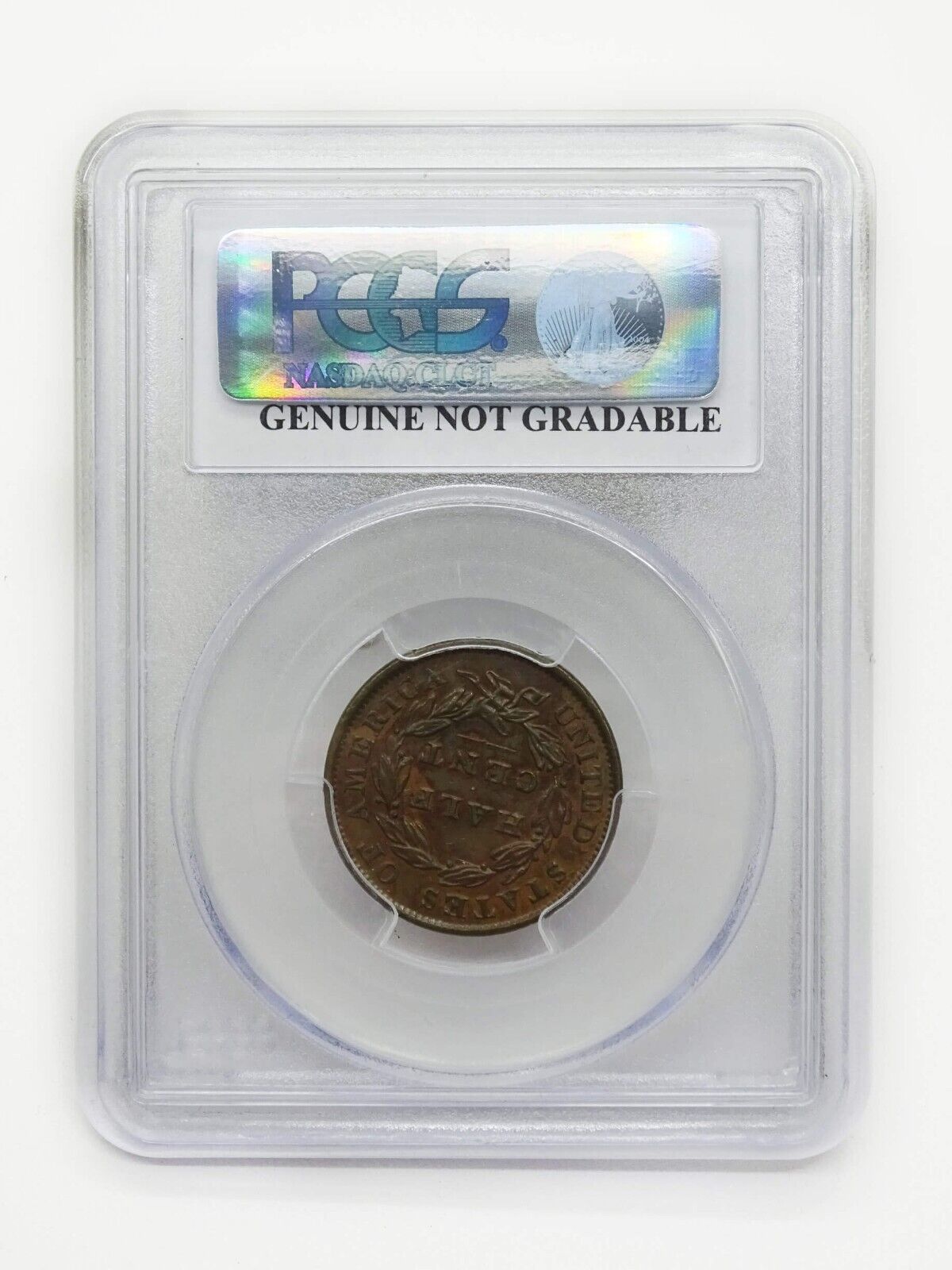 1833 1/2C Classic Head Half Cent PCGS Genuine Cleaning AU Details