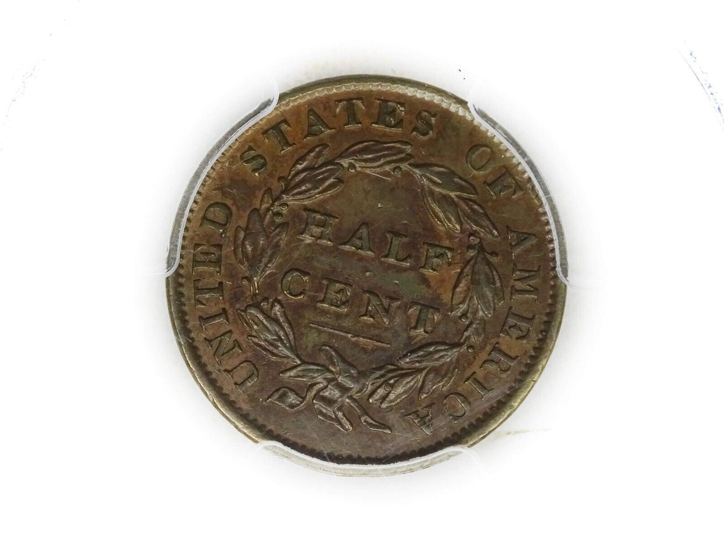 1833 1/2C Classic Head Half Cent PCGS Genuine Cleaning AU Details