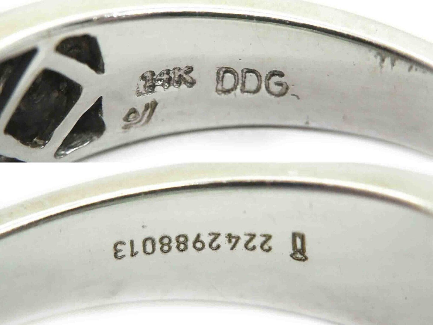 1.10ct tw Natural Diamond Bridal Band Ring 14k White Gold Size 7.25 DDG IGL