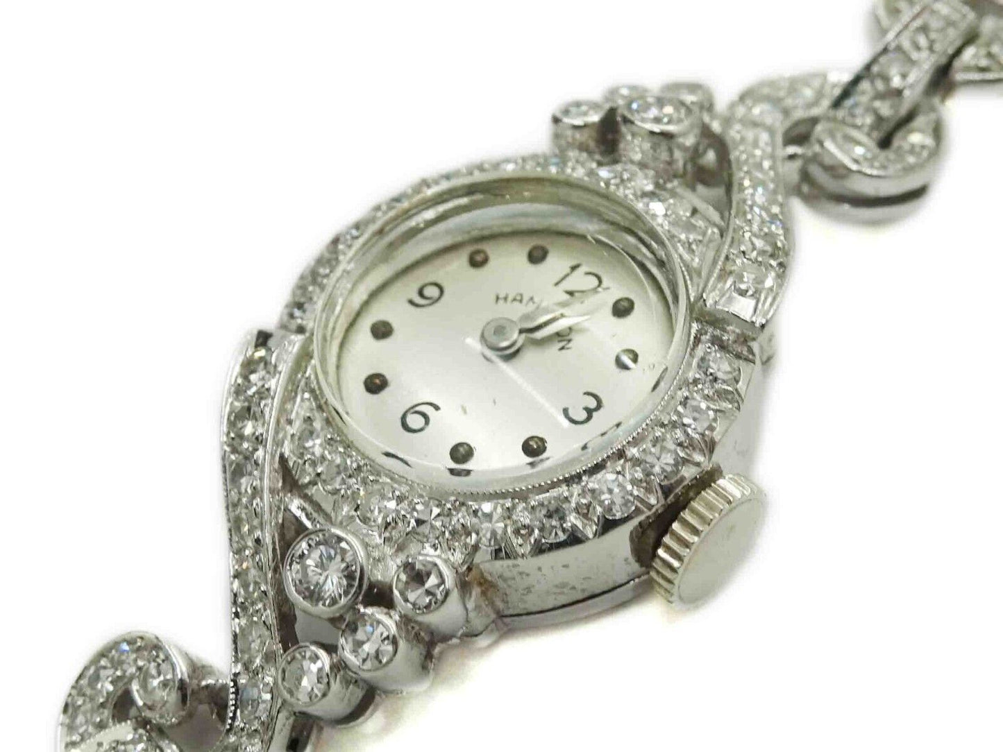 Ladies Hamilton Diamond Platinum Watch