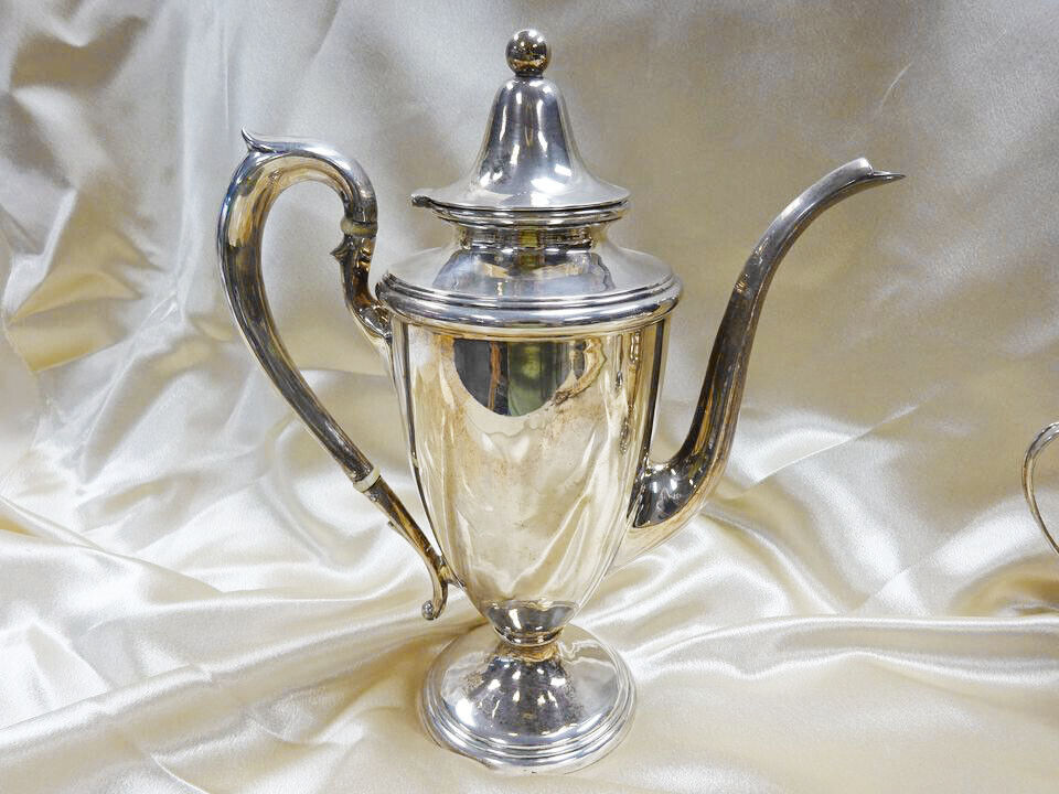 Antique Weidlich 3pc Sterling Silver Coffee & Tea Set