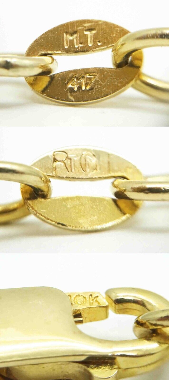 7mm Wide Rope Chain Necklace 10k Gold 22" Long 20.7 Grams