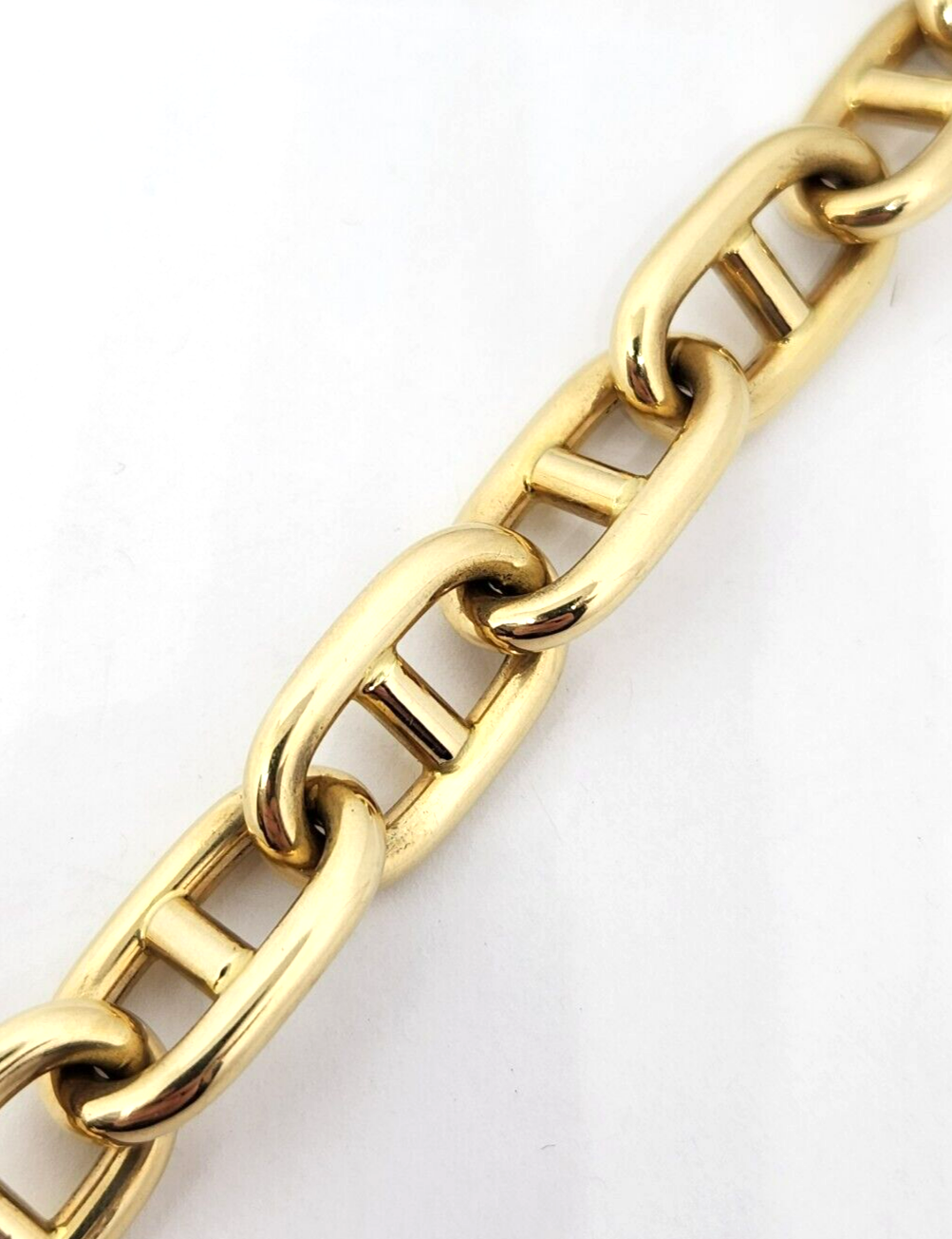 14k Yellow Gold Mariner Chain Bracelet 7.5'' Long, 13mm Wide