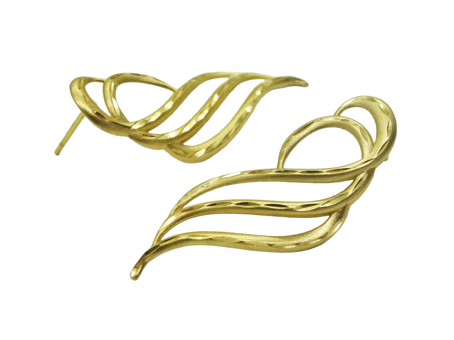 14k Angel Wing Design Drop Earrings Michael Anthony designer