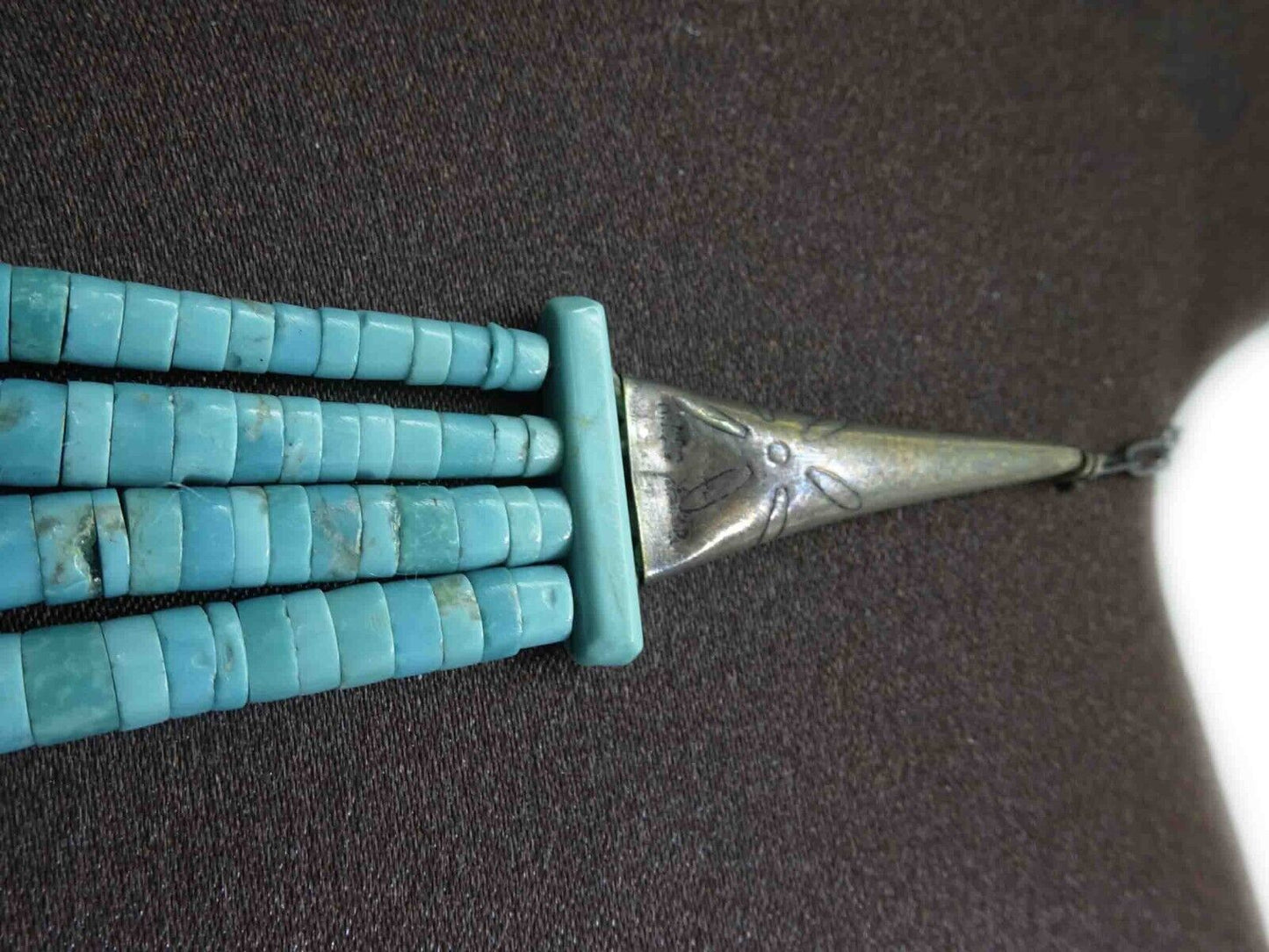 Vintage Native American Turquoise & Spiny Oyster Heishi Ceremonial Necklace